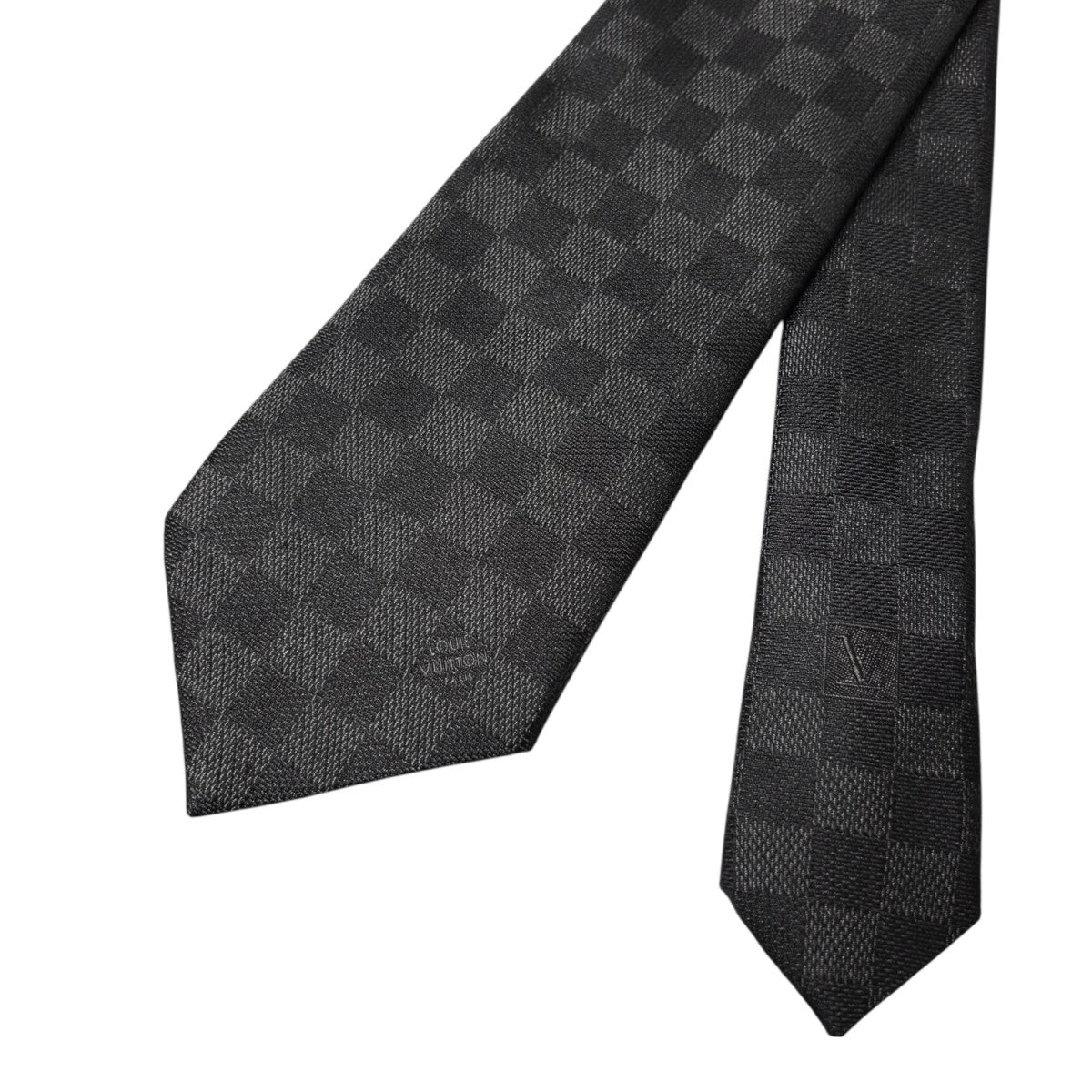 LOUIS VUITTON ダークグレー ネクタイ　ミックスモノグラム LOUIS VUITTON(ルイヴィトン) ミックスモノグラムネクタイ グレー