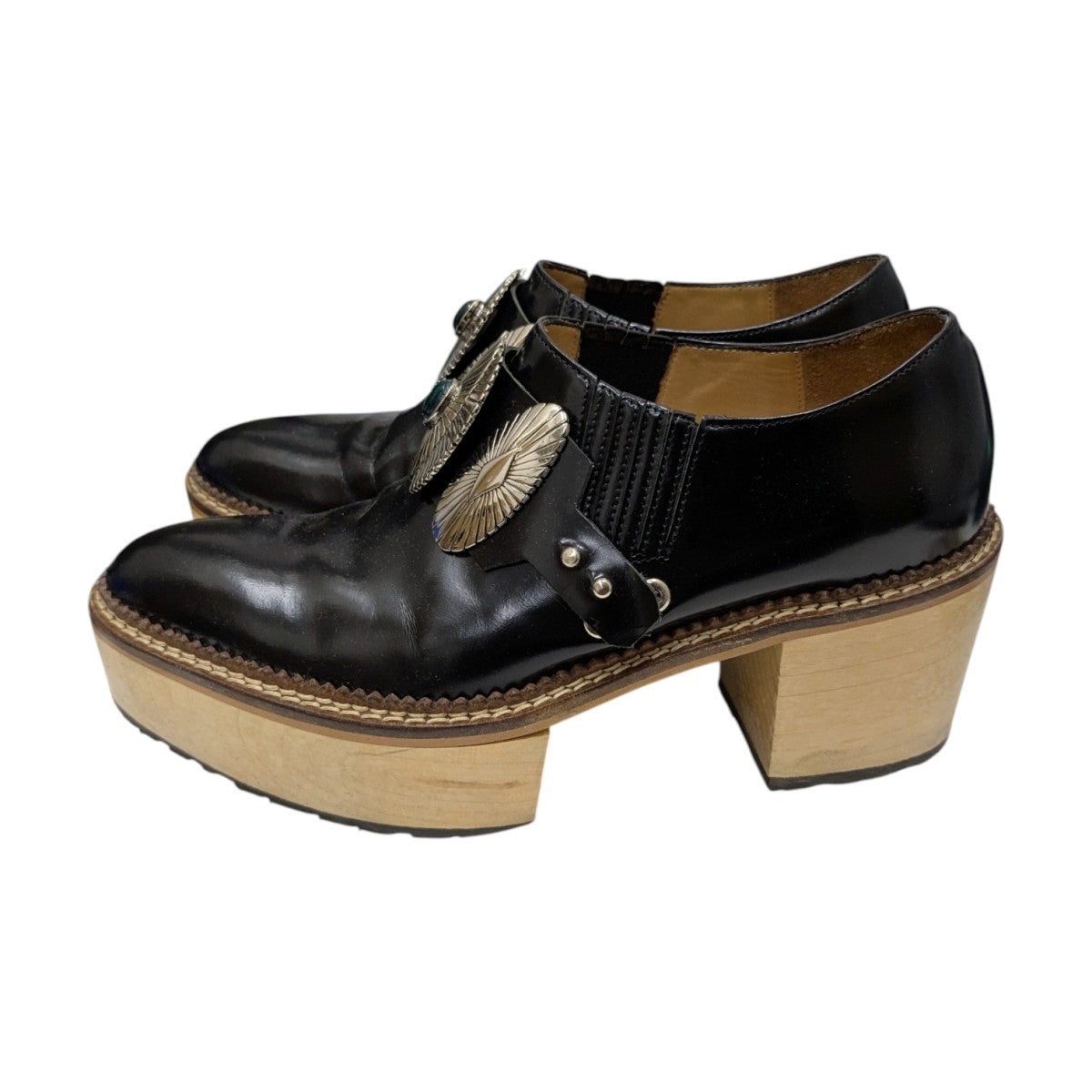 TOGA PULLA(トーガプルラ) ウッドソールレザーシューズ TP62-AJ774