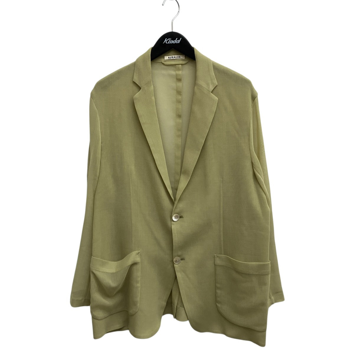 AURALEE WOOL RECYCLE POLYESTER LENO SHEER JACKETジャケットA23SJ01EK 古着・中古-1枚目のアイテム画像