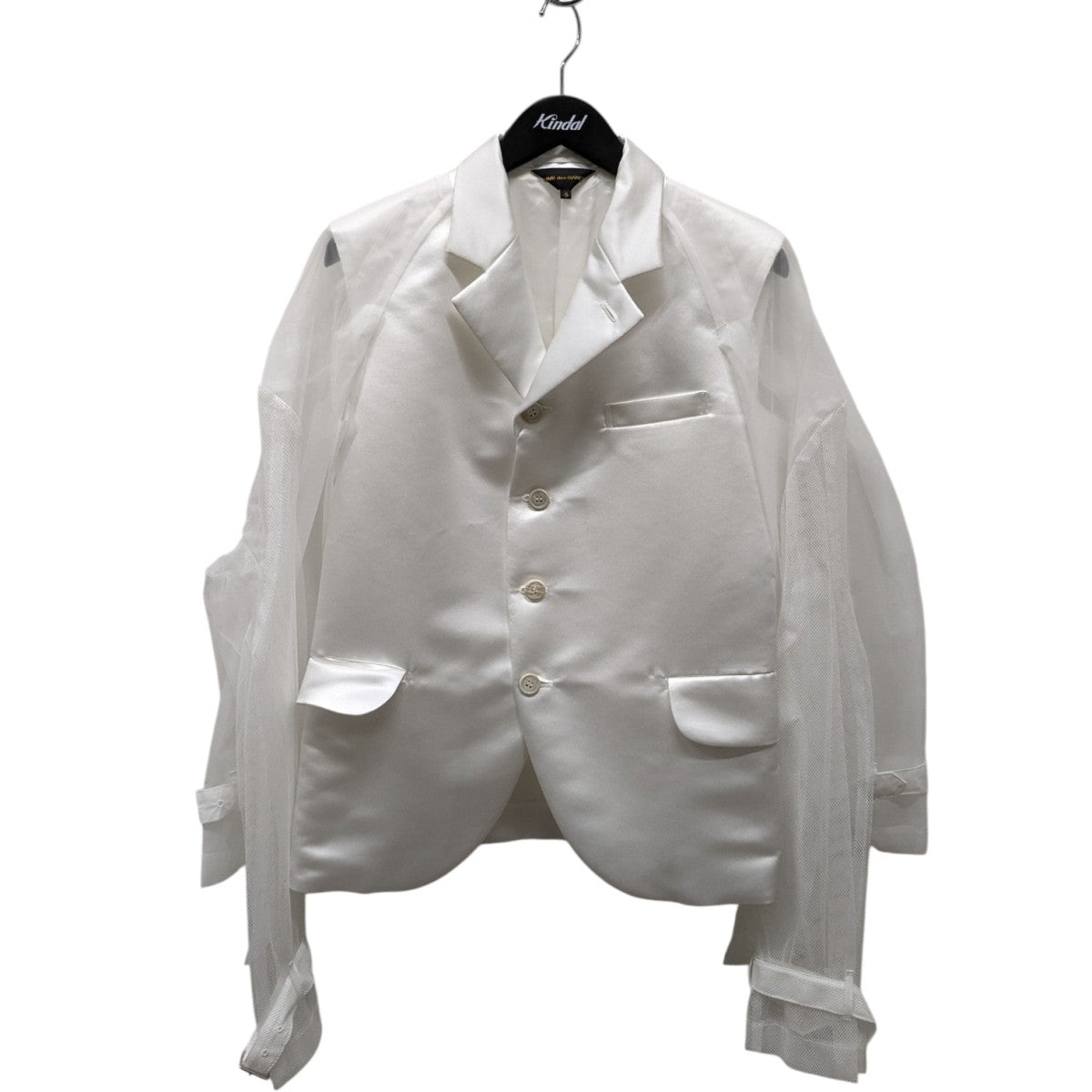 ローブドシャンブル コムデギャルソン 丸襟ジャケット　ナイロン ローブドシャンブル コムデギャルソンrobe de chambre COMME des