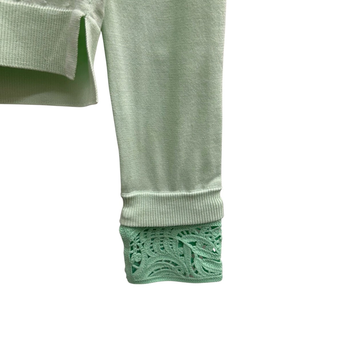25SSDetachable Embroidery Cuff Knitted TopニットMM25SS-KN007