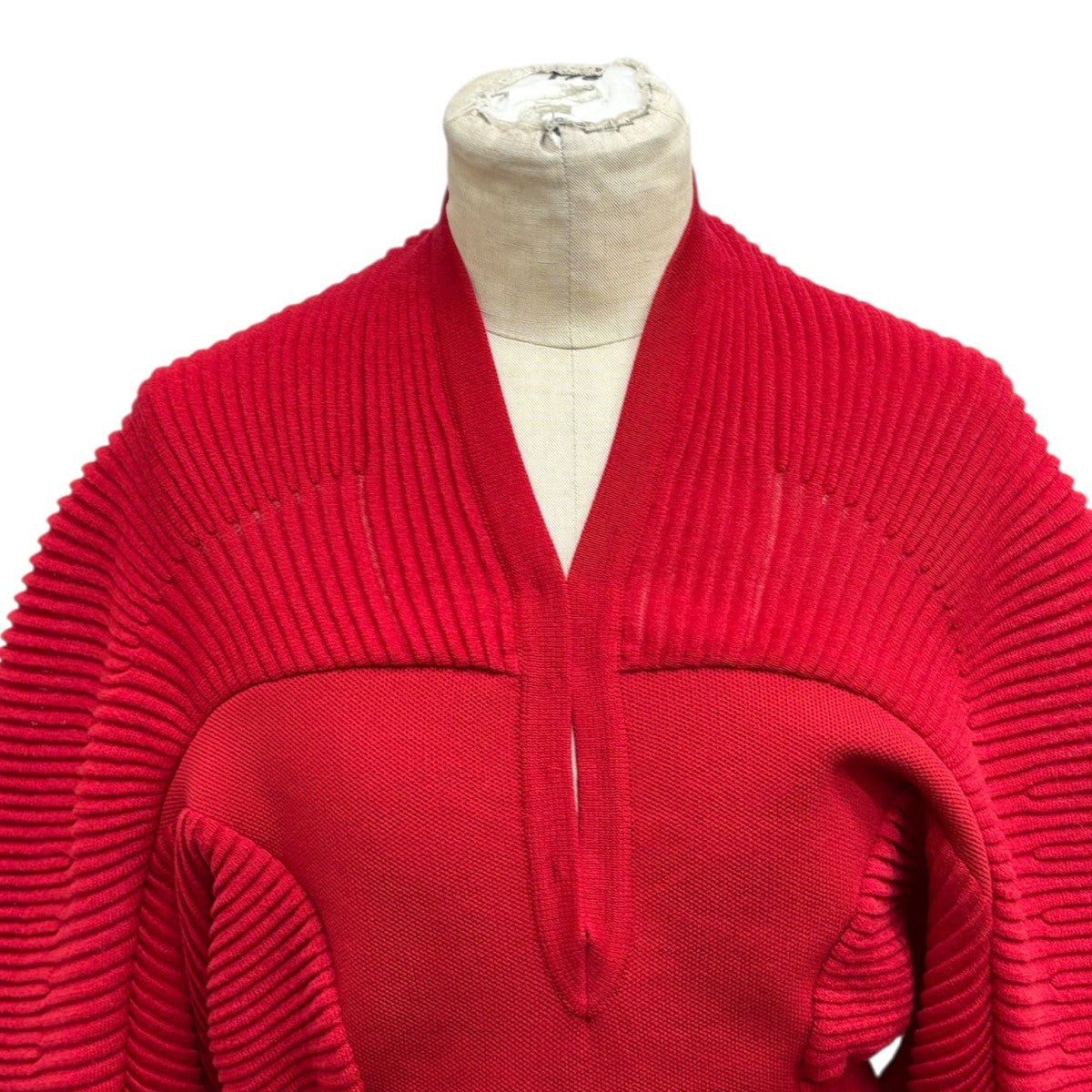 mame kurogouchi 25SSCurved Sleeve Knitted DressワンピースMM25SS-KN065 古着・中古-3枚目のアイテム画像
