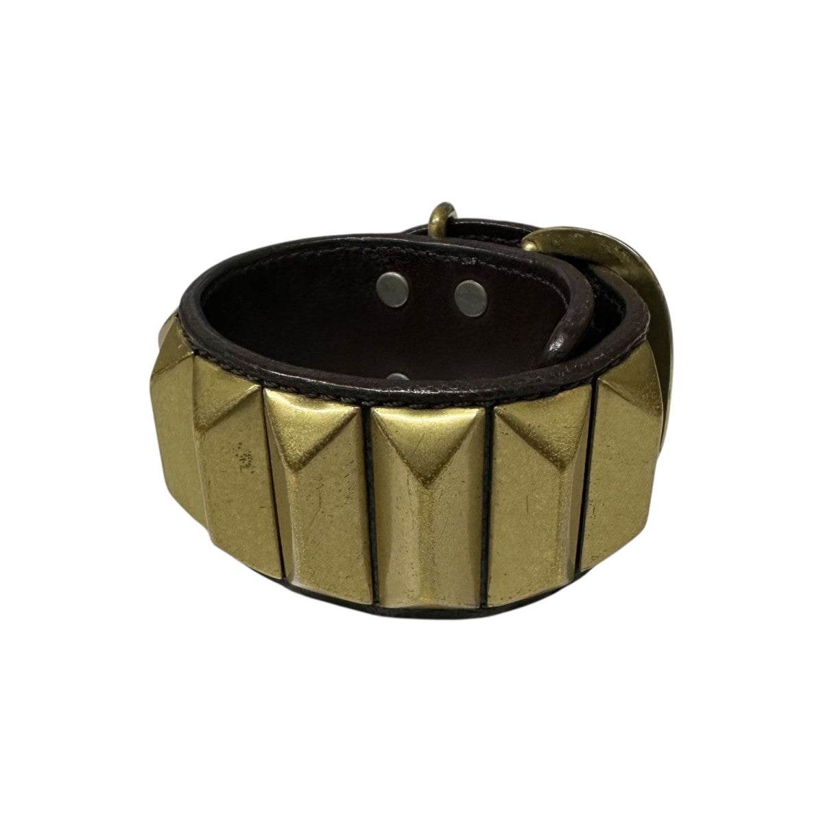 UNDERCOVER ヘキサゴン　メタル　レザー　ブレスレット　アンダーカバー UNDERCOVER アンダーカバー HEXAGON STUDS LEATHER BRACELET