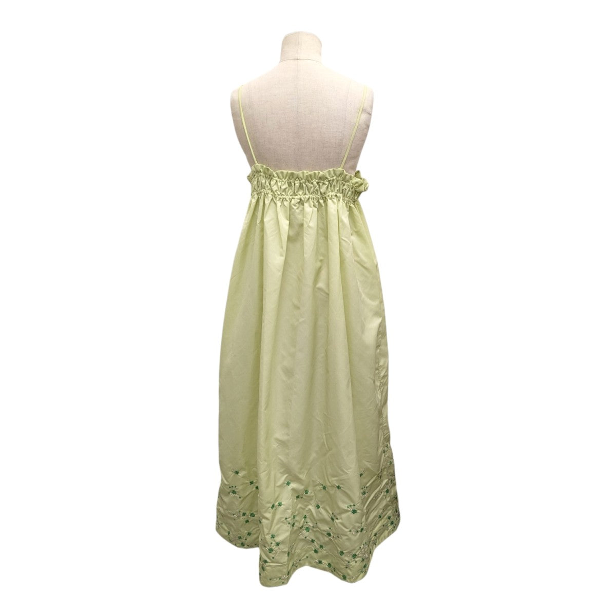 Ganni(ガニー) キャミソールワンピースF7929 F7929 黄緑 サイズ 38