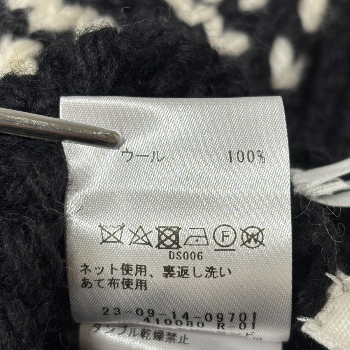 パッチワークハンドニット ミトン手袋23-09-14-09701