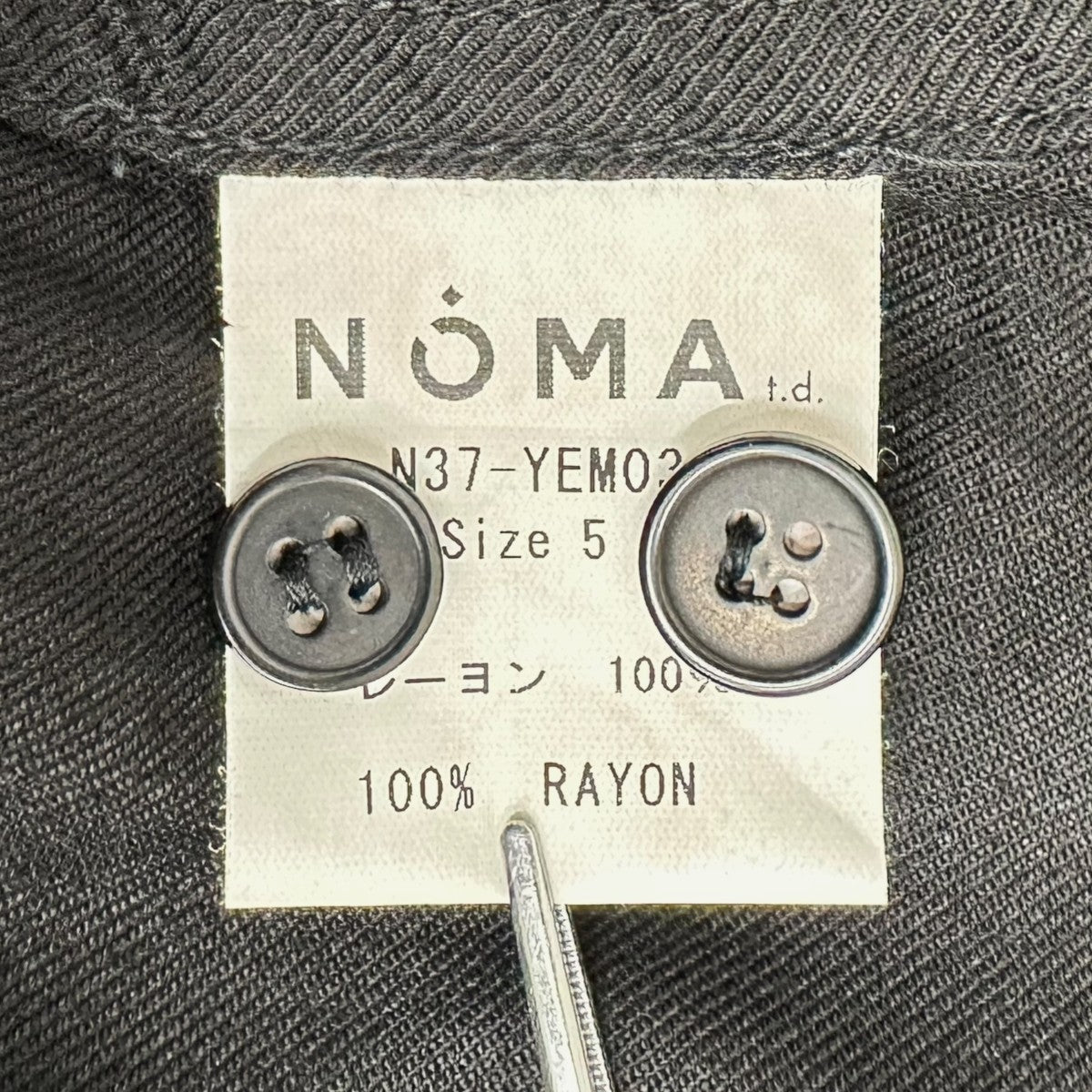 NOMA t．d．×WILDSIDE YOHJI YAMAMOTO 長袖シャツN37-YEM03 古着・中古-5枚目のアイテム画像