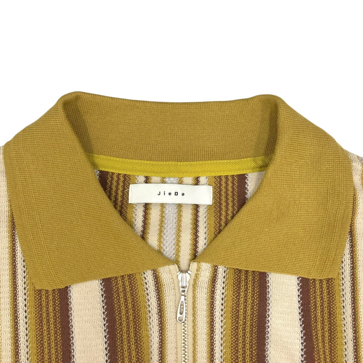 Jieda 24SSHALF ZIP STRIPE S S SHIRTジップニットポロシャツJie-24S-SH09 古着・中古-5枚目のアイテム画像