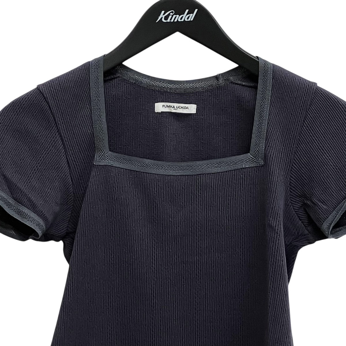 FUMIKA UCHIDA Eyelet Rib Stitch Square-neck T-shirt半袖カットソーFU-V-UW005 古着・中古-3枚目のアイテム画像