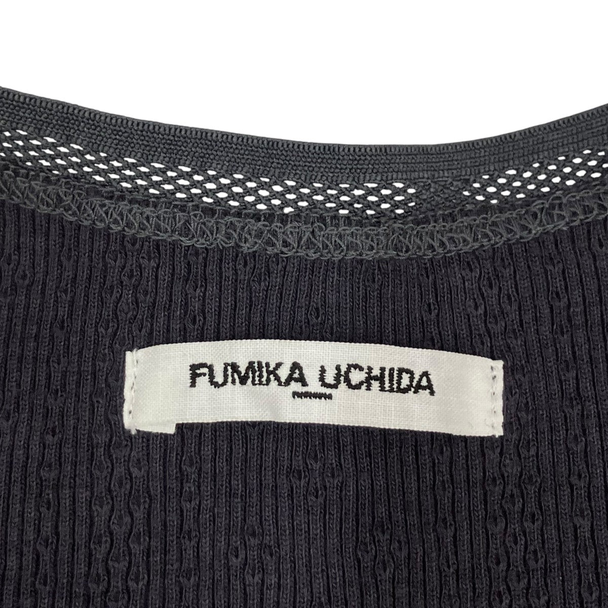 FUMIKA UCHIDA Eyelet Rib Stitch Square-neck T-shirt半袖カットソーFU-V-UW005 古着・中古-8枚目のアイテム画像