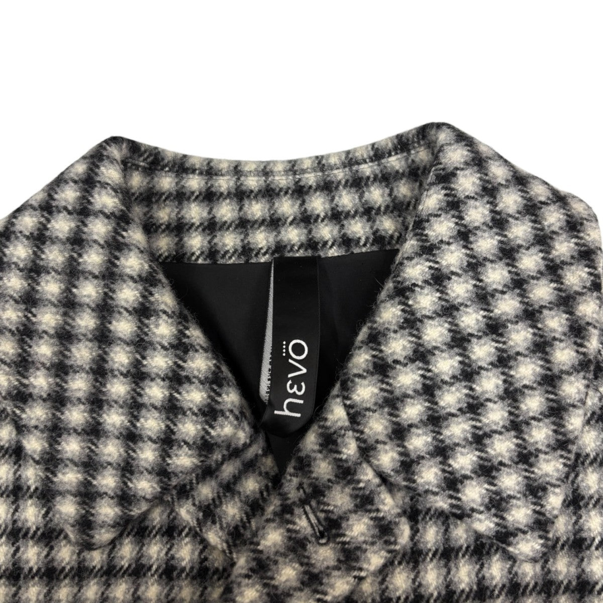 Hevo(イーヴォ) コート02716240730 02716240730 ブラック×ホワイト