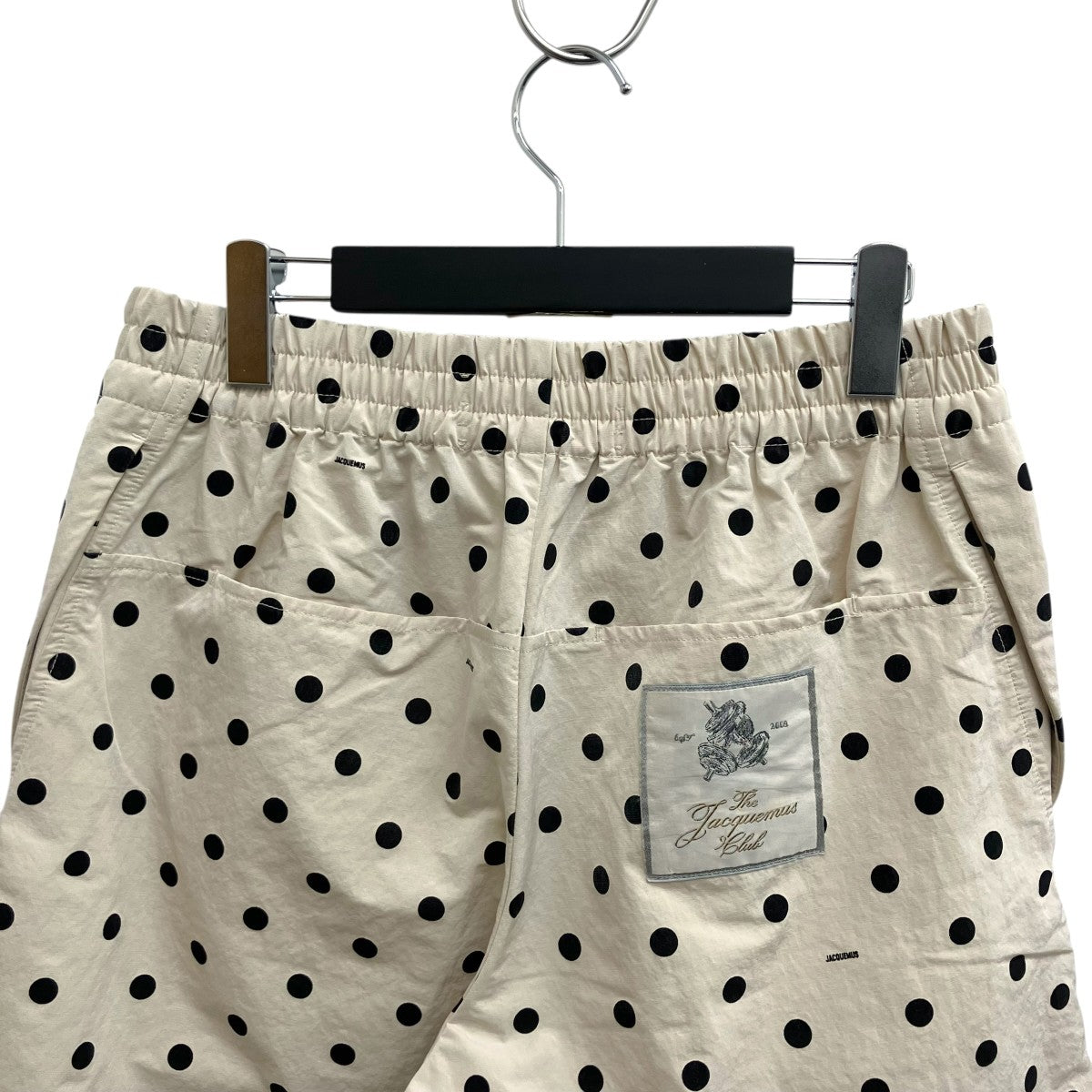 JACQUEMUS LE SHORT ALOE PRINT DOTS LOGOドット柄ショートパンツ25SPA138-1776-1IK 古着・中古-4枚目のアイテム画像