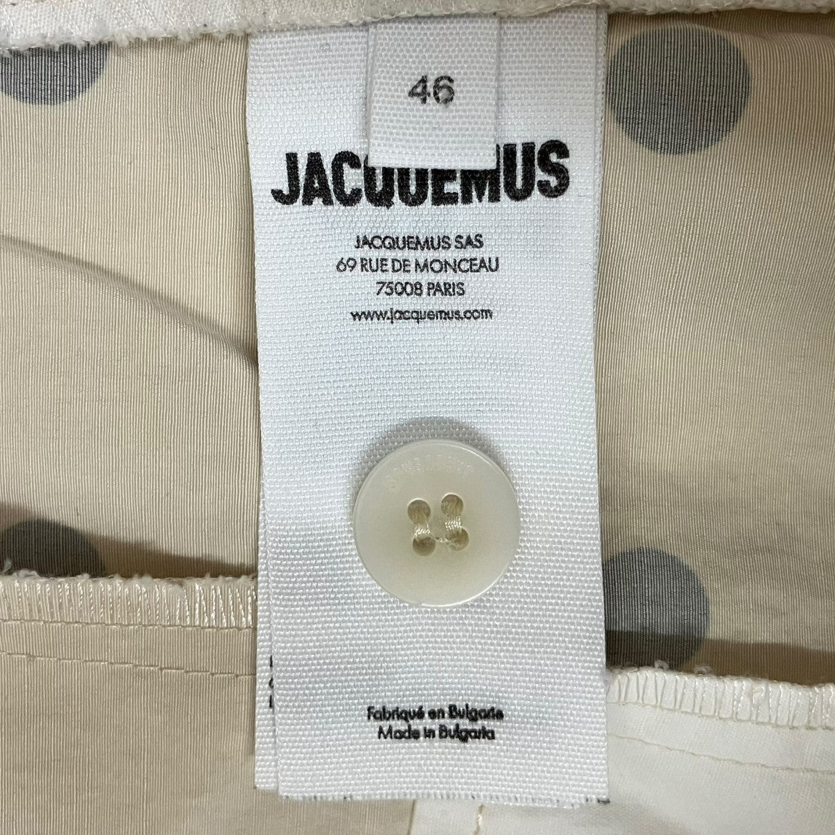 JACQUEMUS LE SHORT ALOE PRINT DOTS LOGOドット柄ショートパンツ25SPA138-1776-1IK 古着・中古-6枚目のアイテム画像