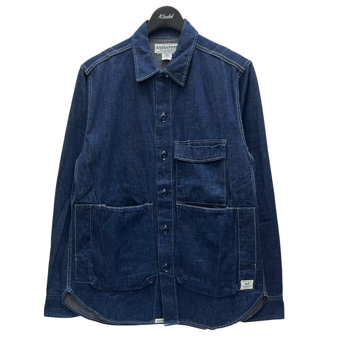 SASSAFRAS(ササフラス) デニムシャツ インディゴ サイズ S｜【公式