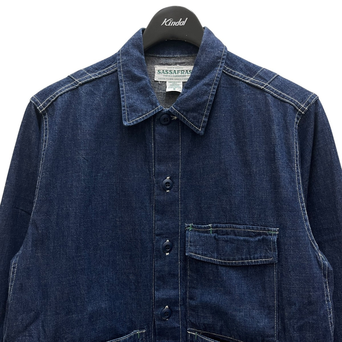 SASSAFRAS(ササフラス) デニムシャツ インディゴ サイズ S｜【公式