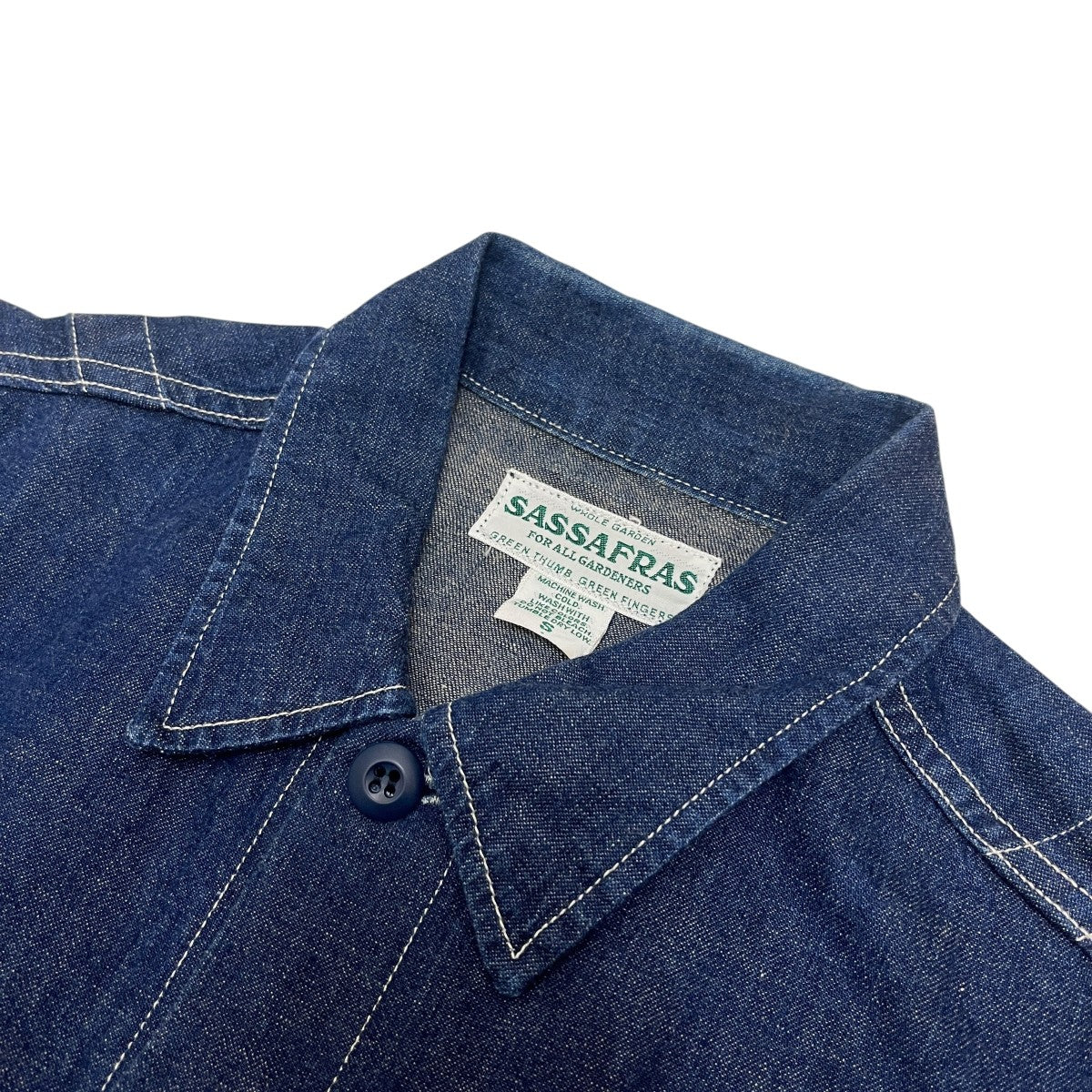 SASSAFRAS、ササフラス、ダークブルー、デニムシャツ、長袖シャツ SASSAFRAS(ササフラス) デニムシャツ インディゴ サイズ S｜【公式