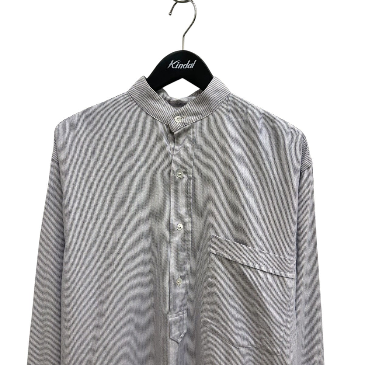 COMOLI(コモリ) CAストライプ プルオーバーシャツ長袖シャツY03-02013
