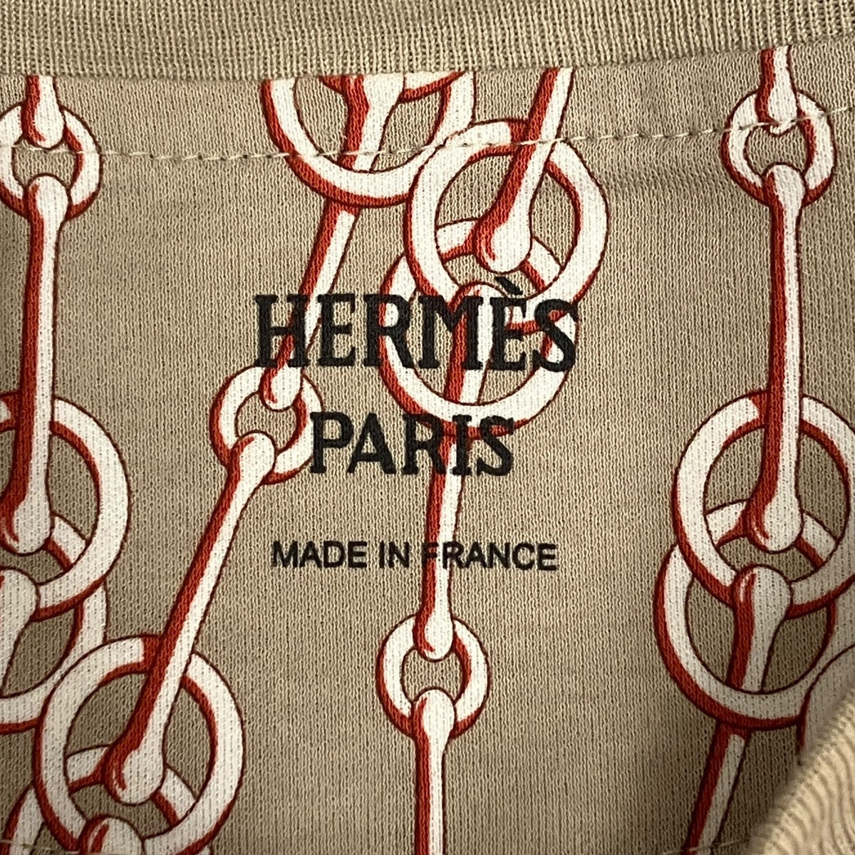 エルメス HERMES CLIQUETIS 2E4600DG Tシャツ HERMES(エルメス) Tシャツ2E4600DG 2E4600DG ブラウン サイズ 34
