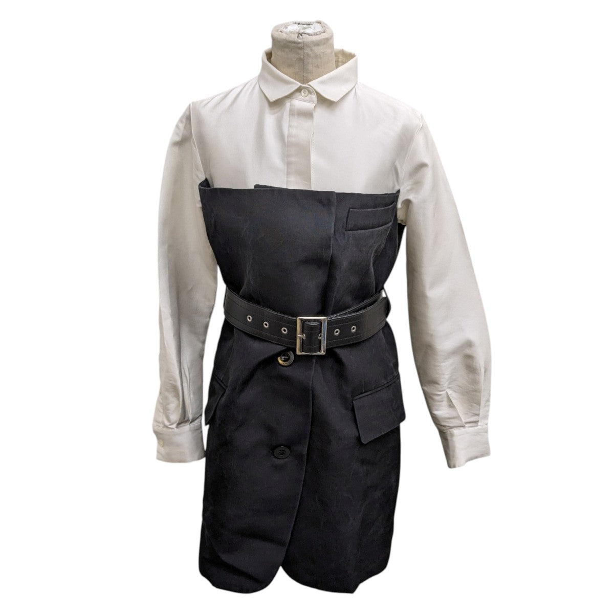 sacai 22AWジャケットドッキングブラウス長袖シャツ22-06309 古着・中古-1枚目のアイテム画像