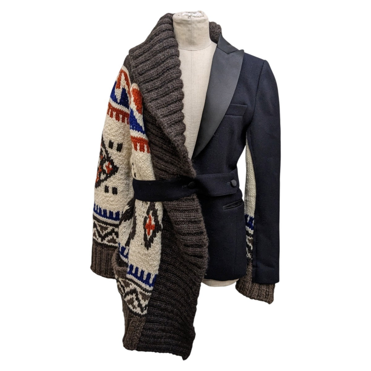 極美品✨sacai サカイ テーラードジャケット ウール ネイビー サイズ1 極美品✨sacai サカイ テーラードジャケット ウール ネイビー サイズ1