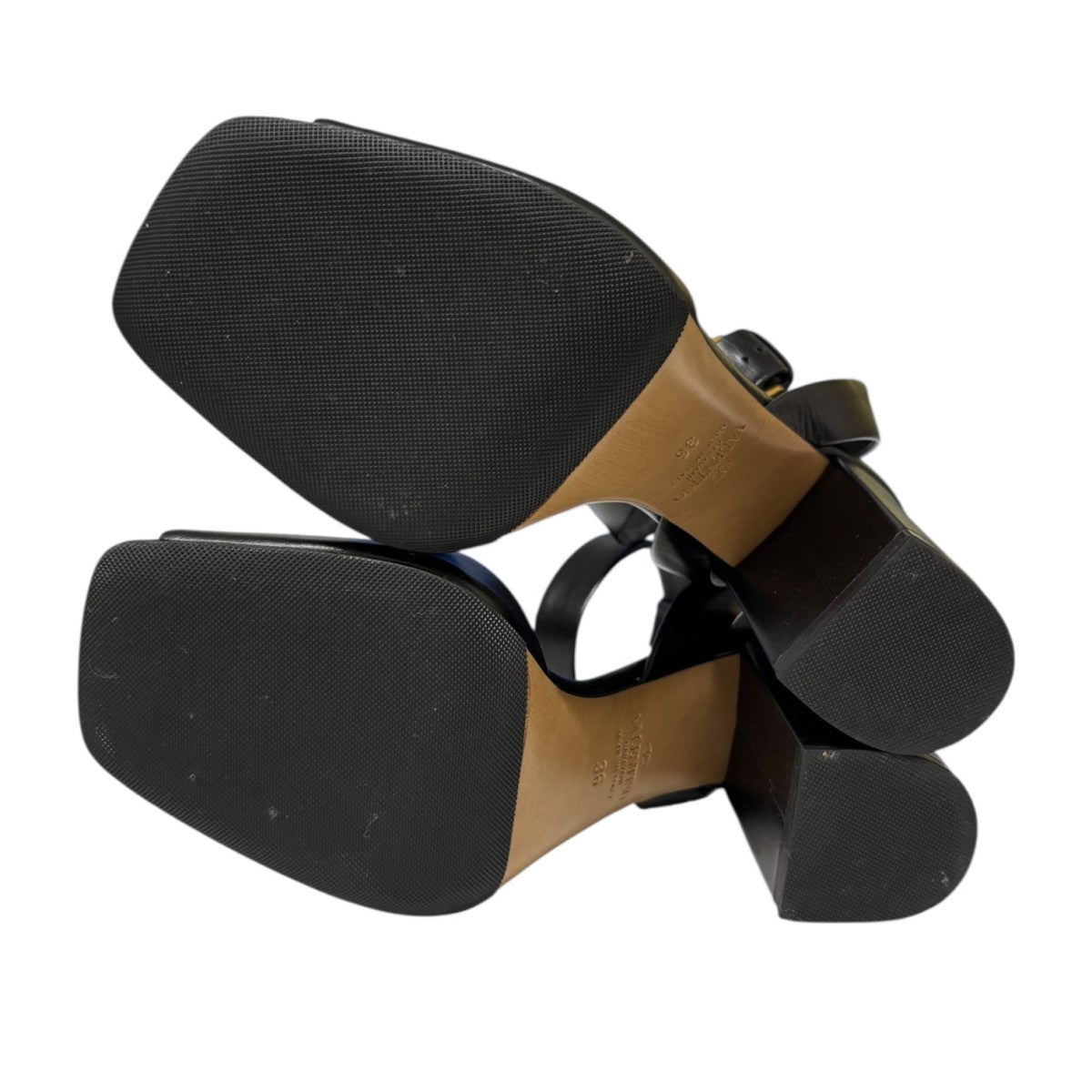 VALENTINO スタッズヒール サンダル ロックスタッズ カーフスキン