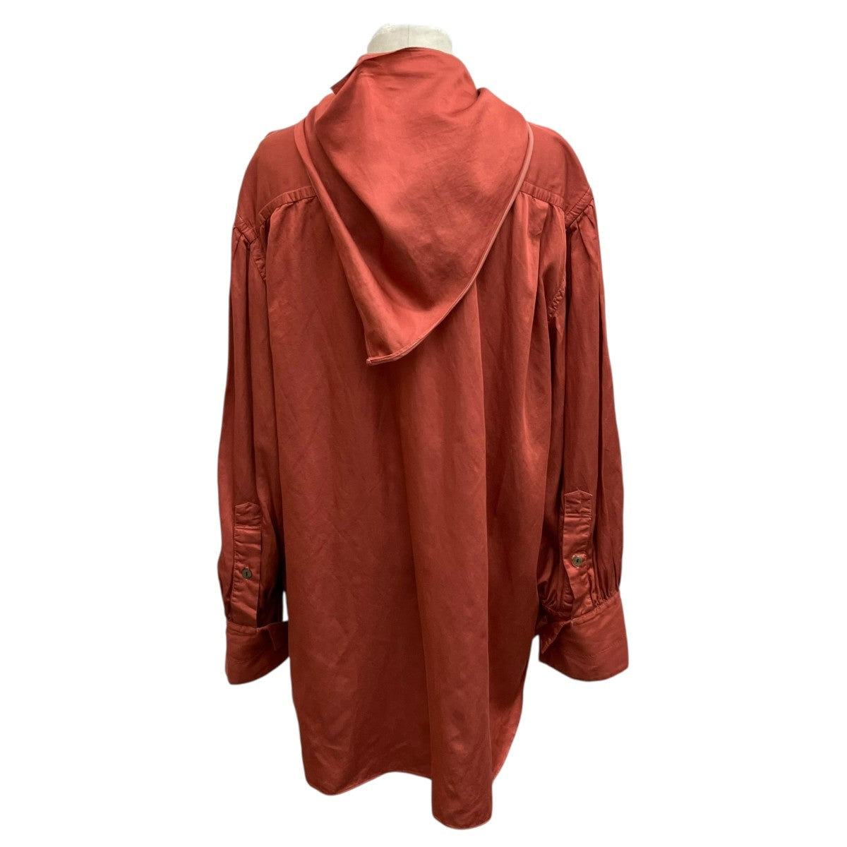 JoICEADDED WASHED SATIN SHIRT スカーフ付長袖ブラウス 古着・中古-2枚目のアイテム画像