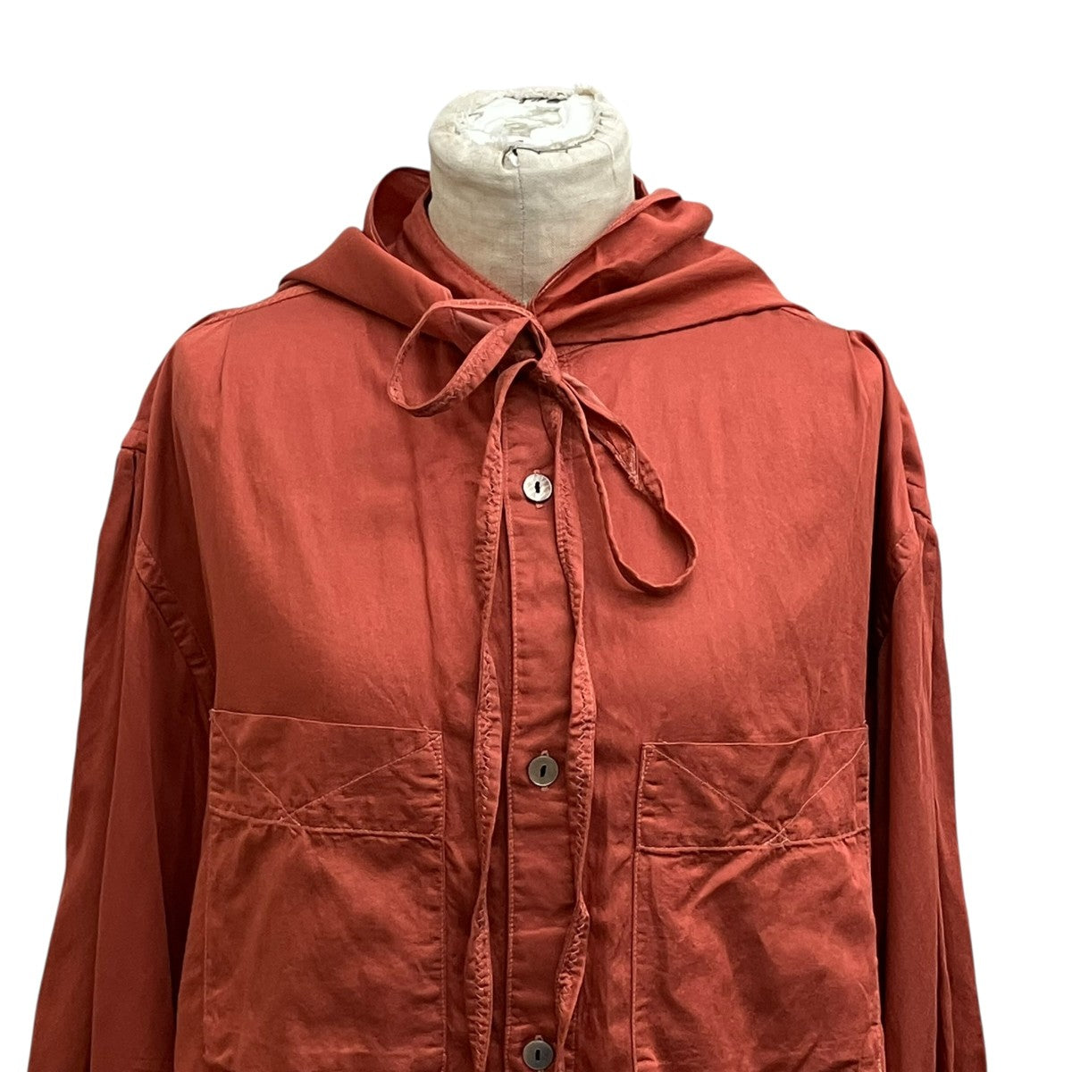 JoICEADDED WASHED SATIN SHIRT スカーフ付長袖ブラウス 古着・中古-3枚目のアイテム画像
