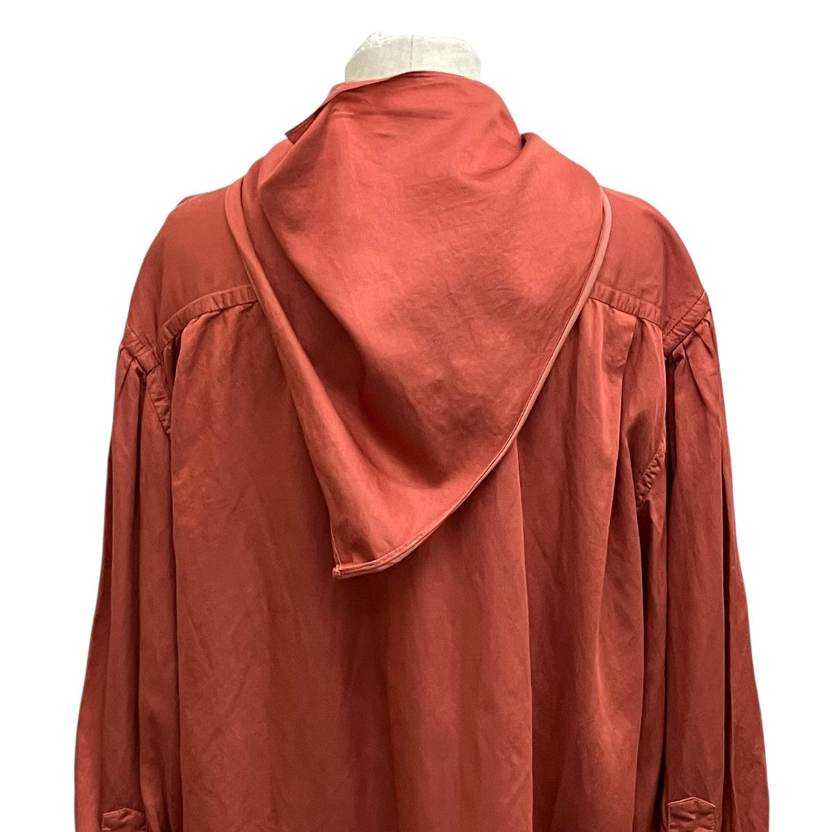 JoICEADDED WASHED SATIN SHIRT スカーフ付長袖ブラウス 古着・中古-4枚目のアイテム画像