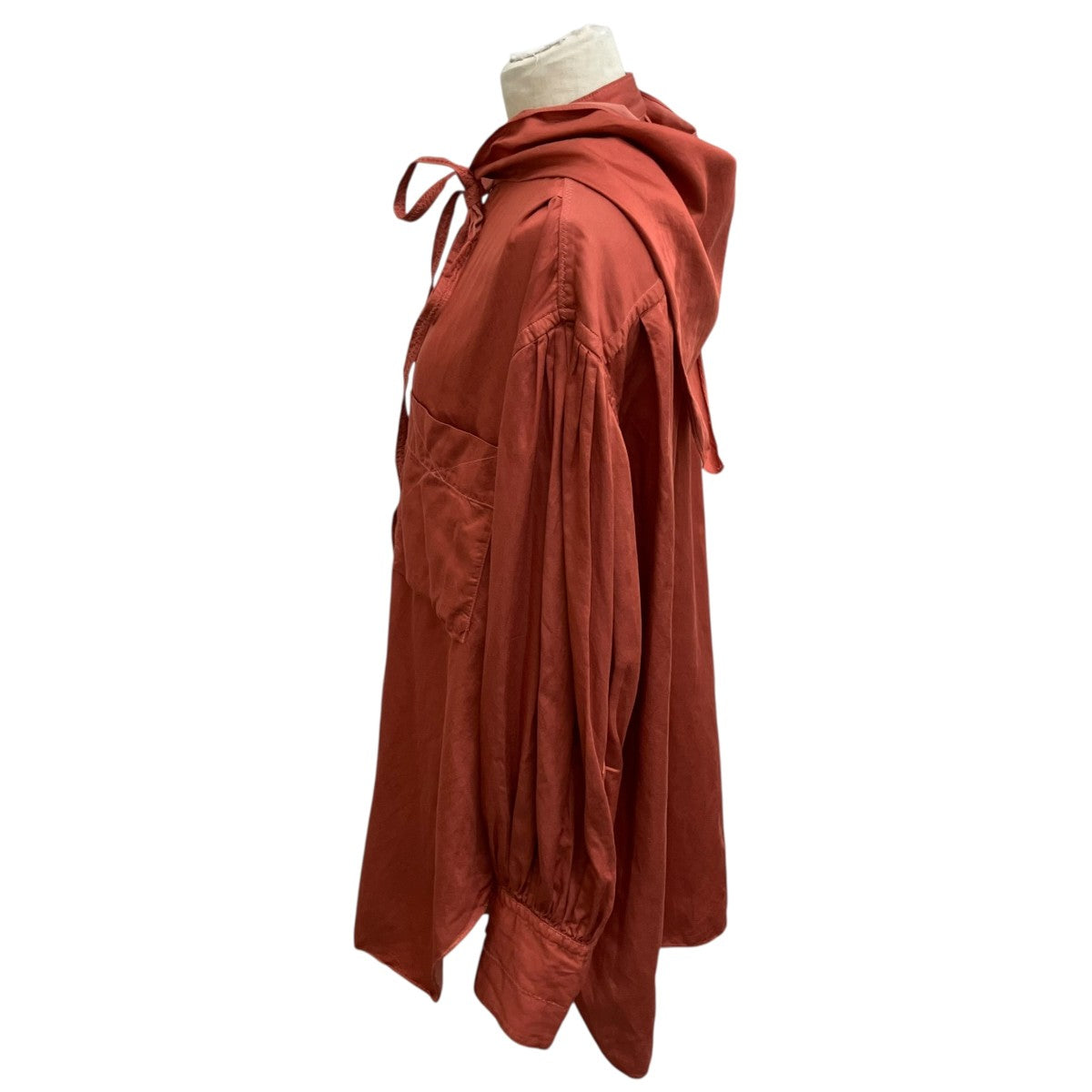 JoICEADDED WASHED SATIN SHIRT スカーフ付長袖ブラウス 古着・中古-5枚目のアイテム画像