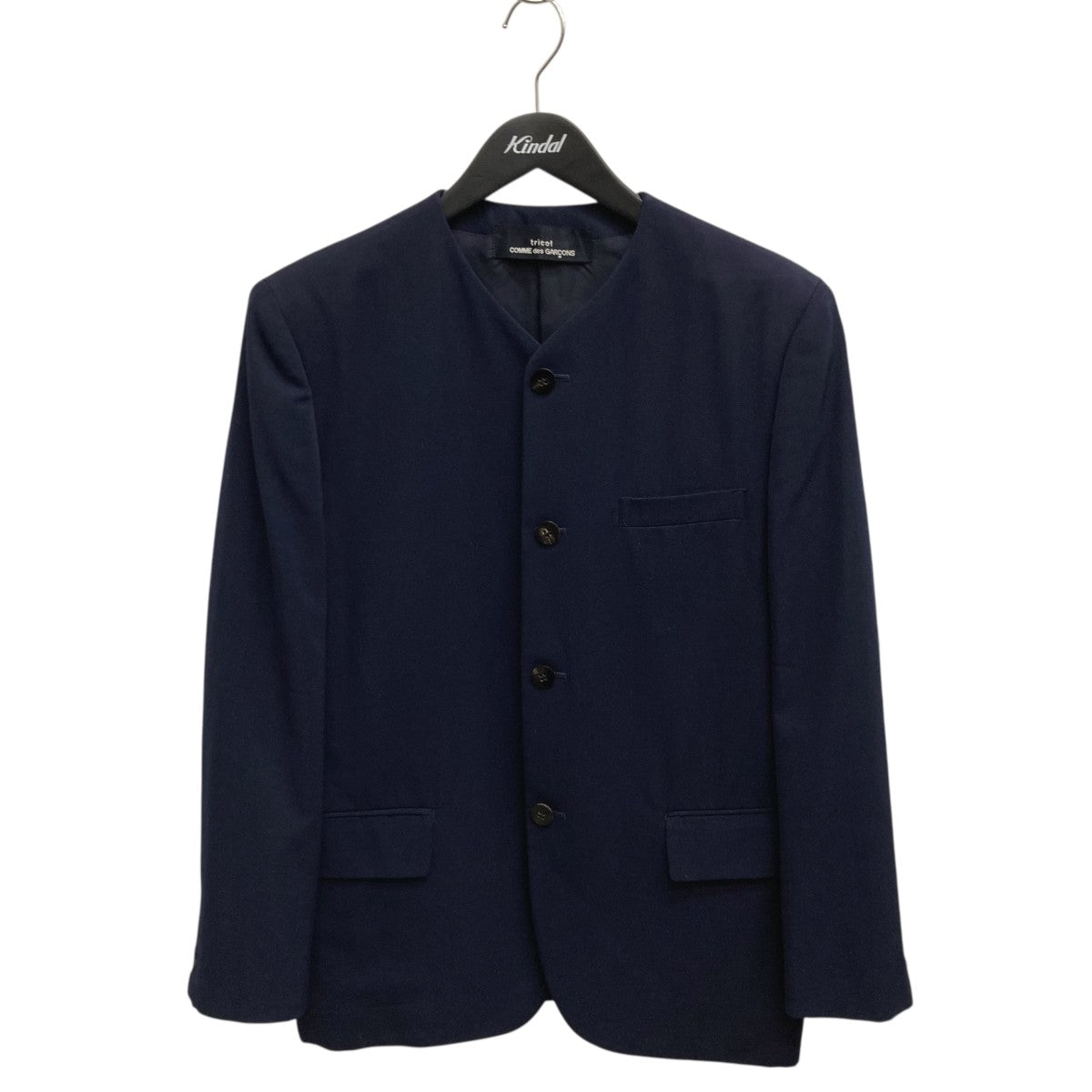 tricot COMME des GARCONS 80sノーカラージャケット 古着・中古-1枚目のアイテム画像