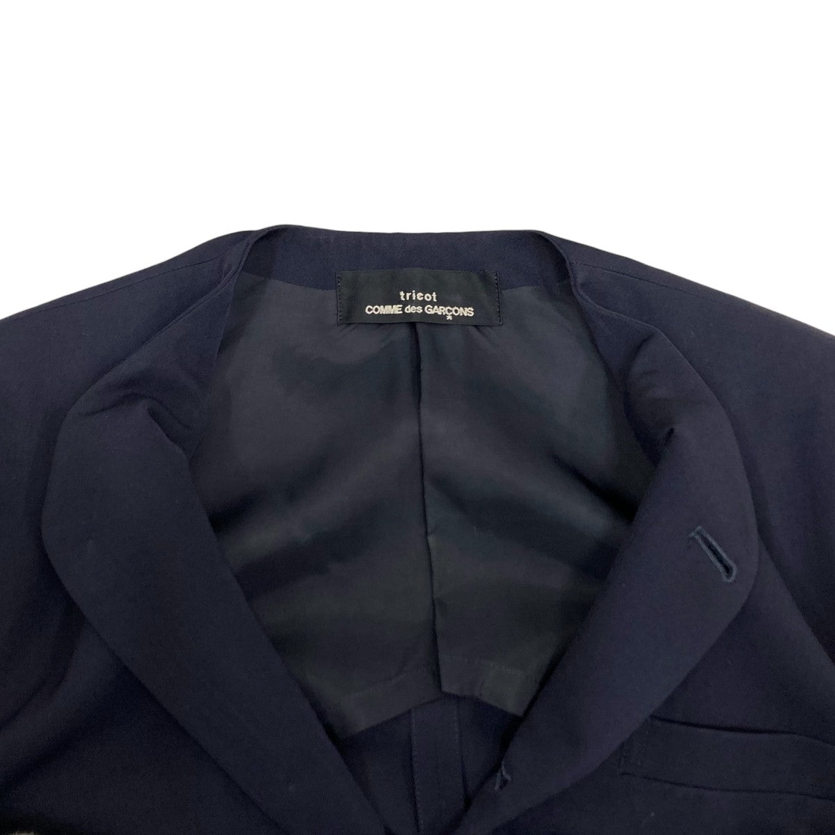 tricot COMME des GARCONS 80sノーカラージャケット 古着・中古-6枚目のアイテム画像