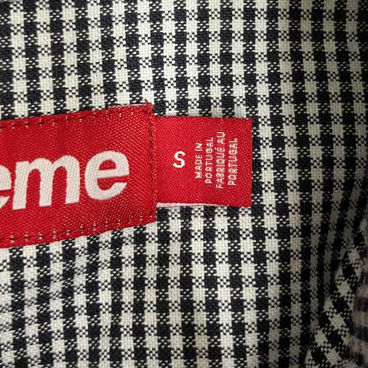 Supreme 千鳥格子半袖シャツ 古着・中古-5枚目のアイテム画像