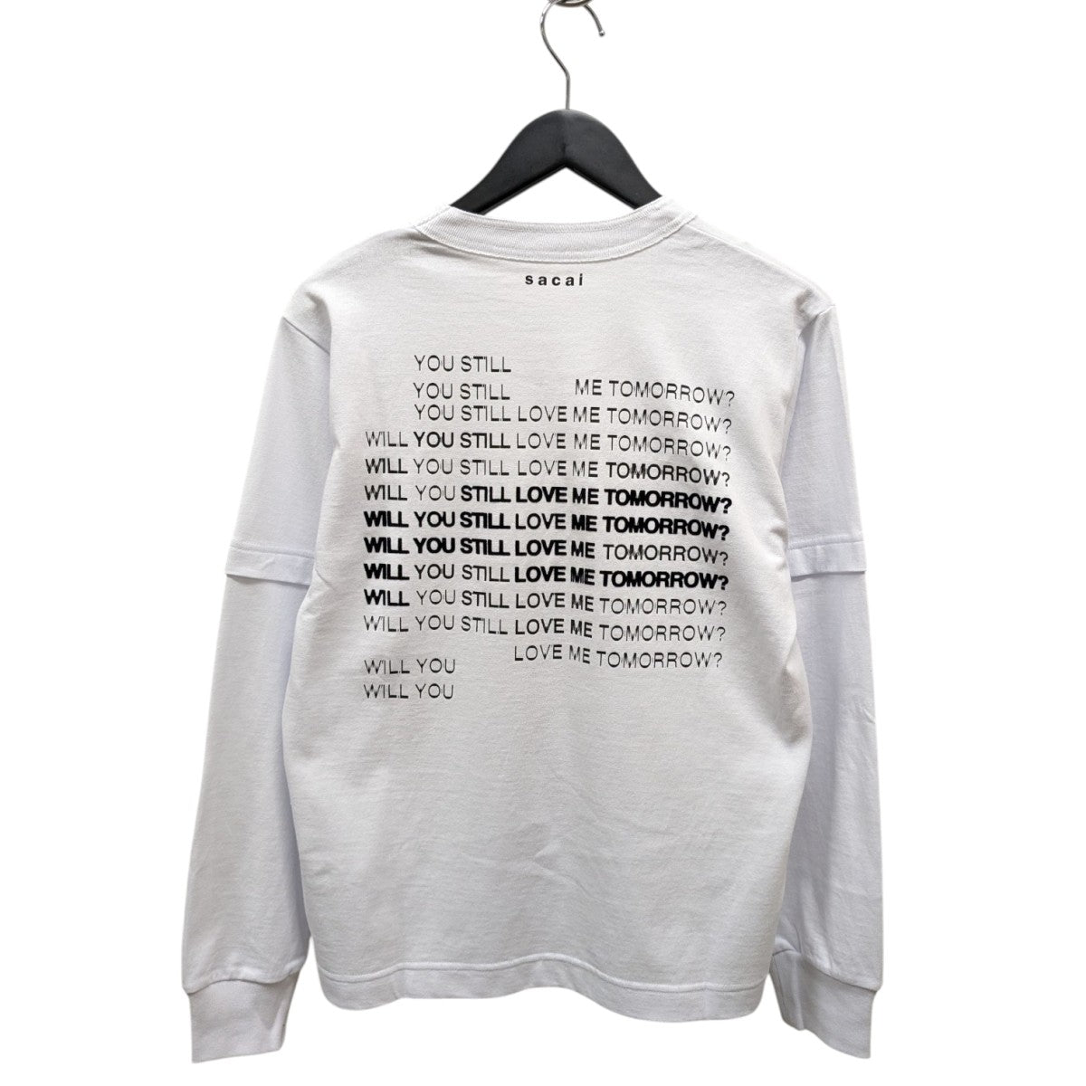 sacai(サカイ) 長袖Tシャツ25-0976S 25-0976S ホワイト サイズ 0