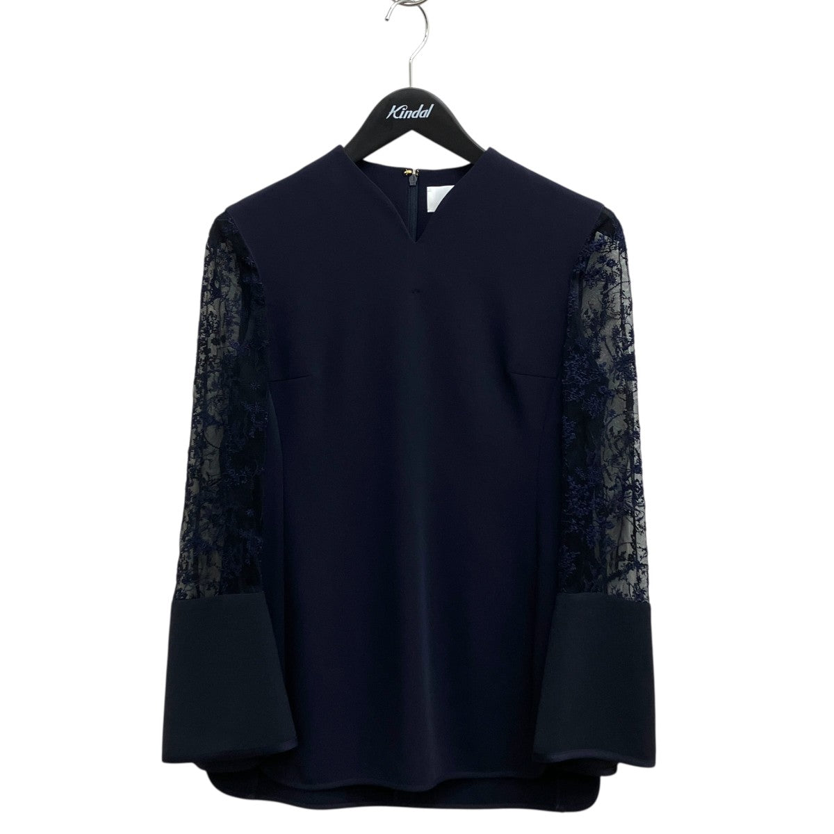 mame kurogouchi Acetate Polyester Floral Lace-Sleeve Shirt長袖ブラウスMM24FW-SH004 古着・中古-1枚目のアイテム画像