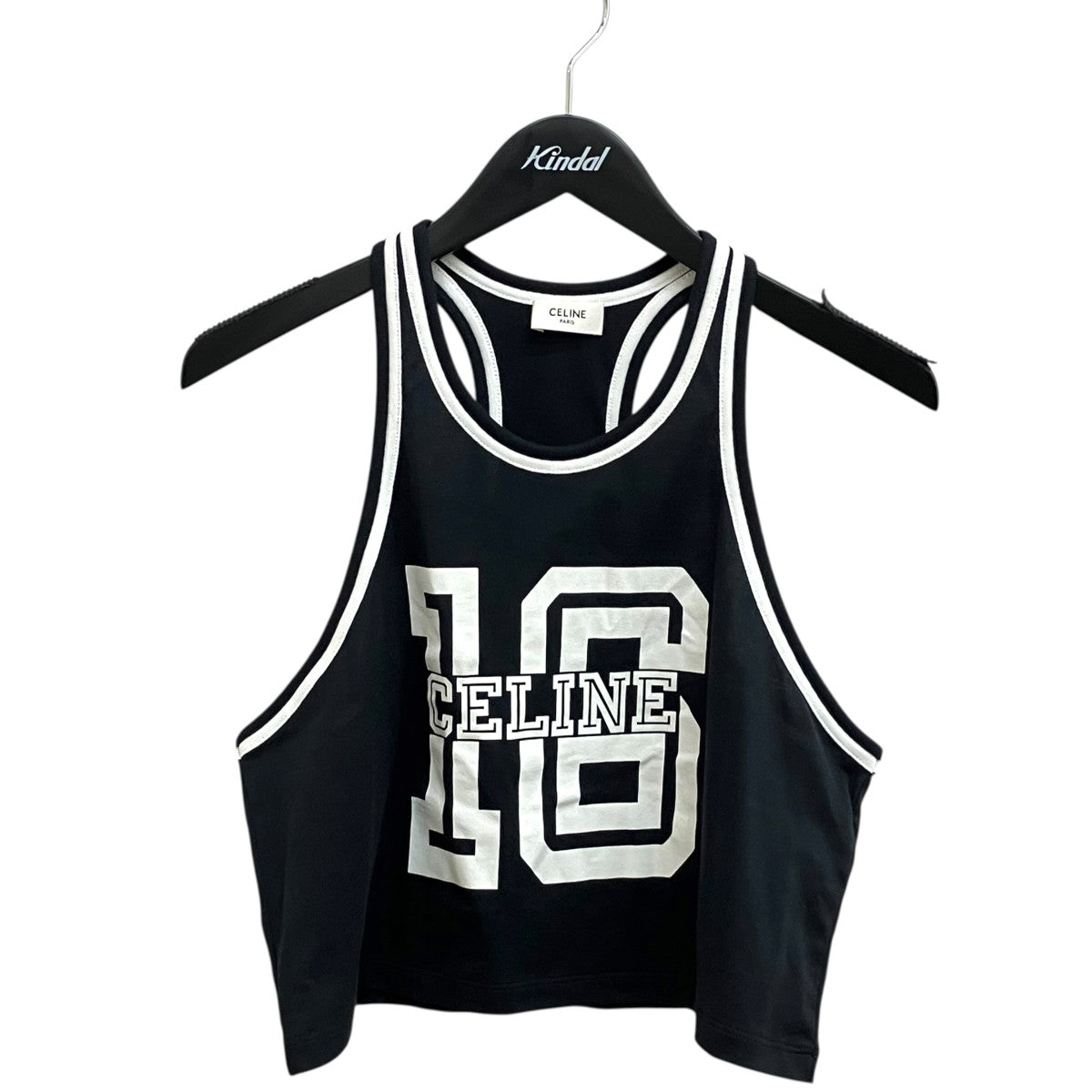CELINE 16 CROP TOP IN COTTON JERSEYタンクトップ2X748501F 古着・中古-1枚目のアイテム画像