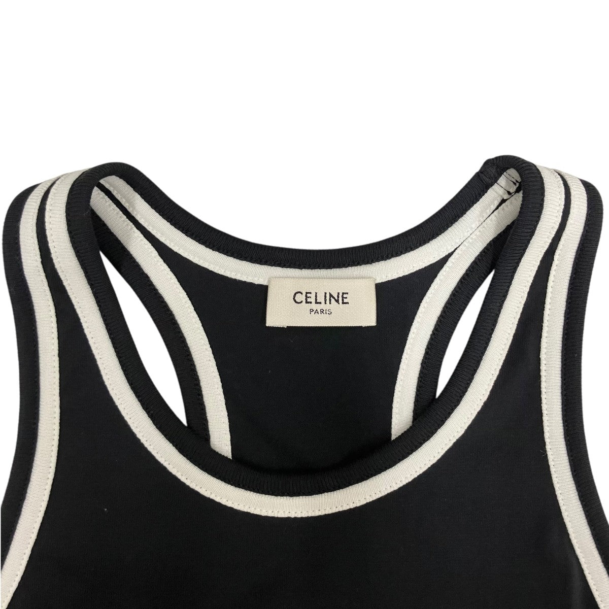 CELINE 16 CROP TOP IN COTTON JERSEYタンクトップ2X748501F 古着・中古-5枚目のアイテム画像