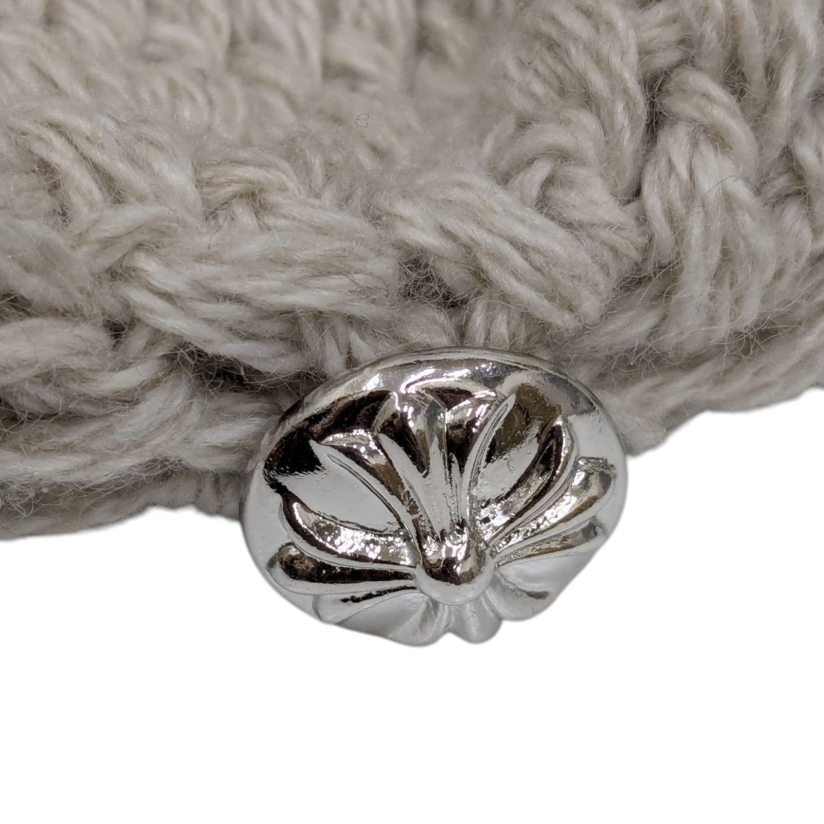 CHROME HEARTS(クロムハーツ) カシミヤ レザー1クロスパッチ ビーニー