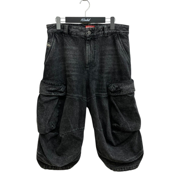 DIESEL(ディーゼル) D-ARNE-SHORT-Sデニムパンツ0CBDH 0CBDH ブラック