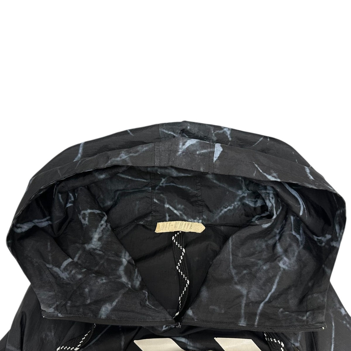 【美品タグ付き】OFF-WHITE ブラックパーカー OFFWHITE(オフホワイト) パーカー ブラック サイズ L｜【公式