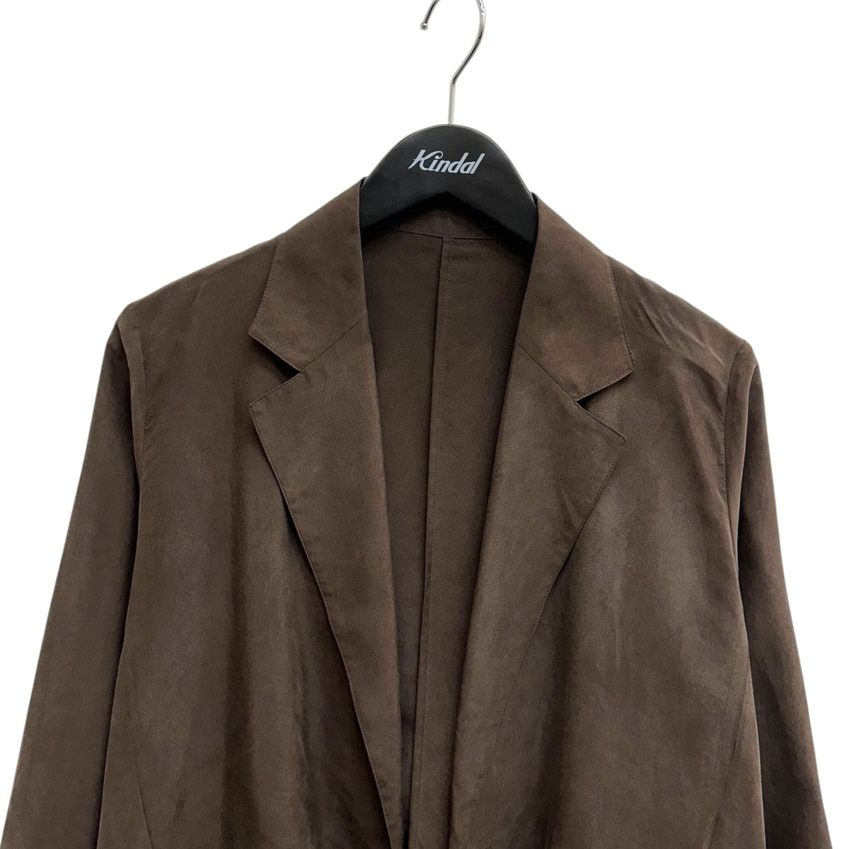 イエナ LIEN シルクボタンレスジャケット ブラック IENA（イエナ）の「LIENシルクボタンレスジャケット（テーラード