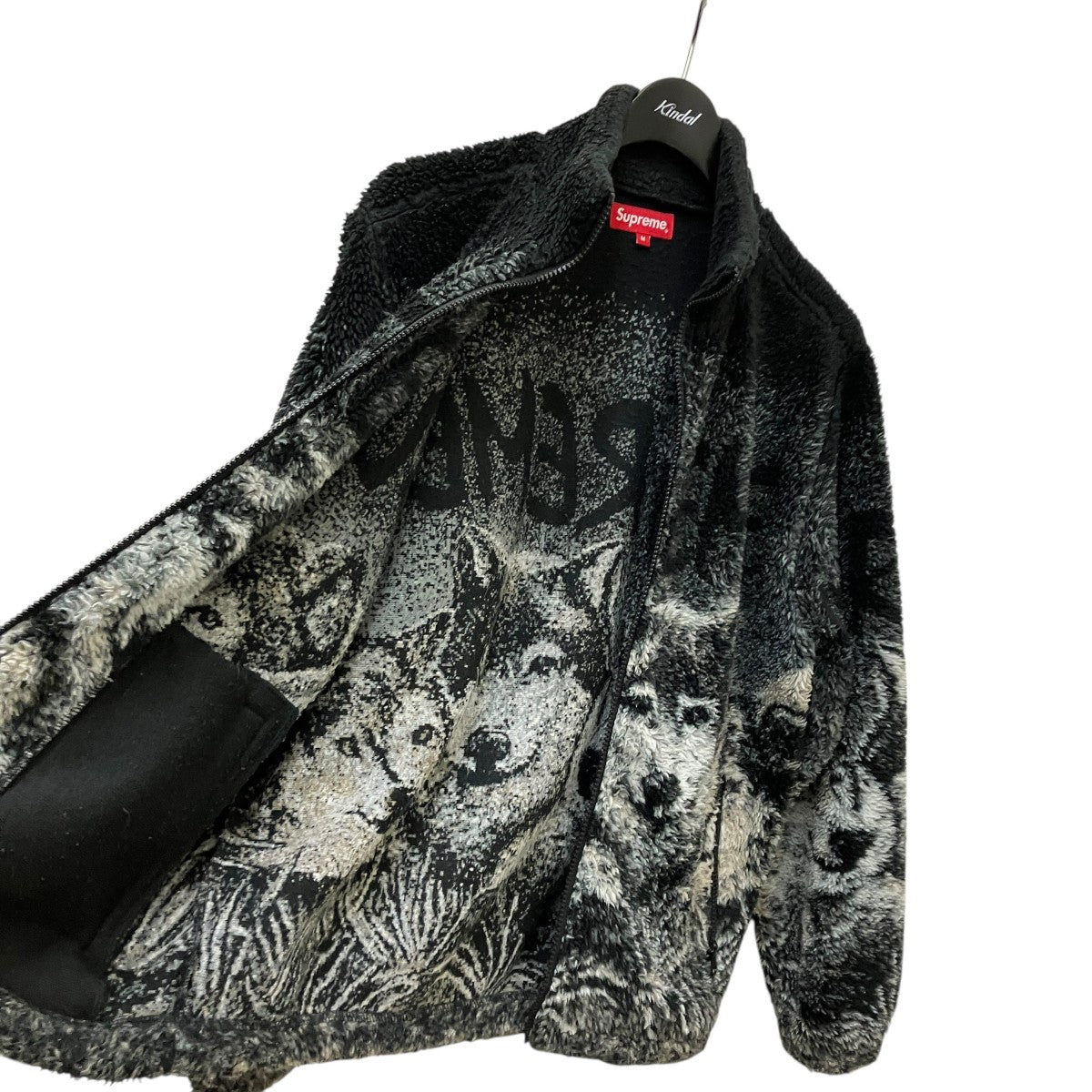 Supreme(シュプリーム) オオカミボアジップアップジャケット ブラック
