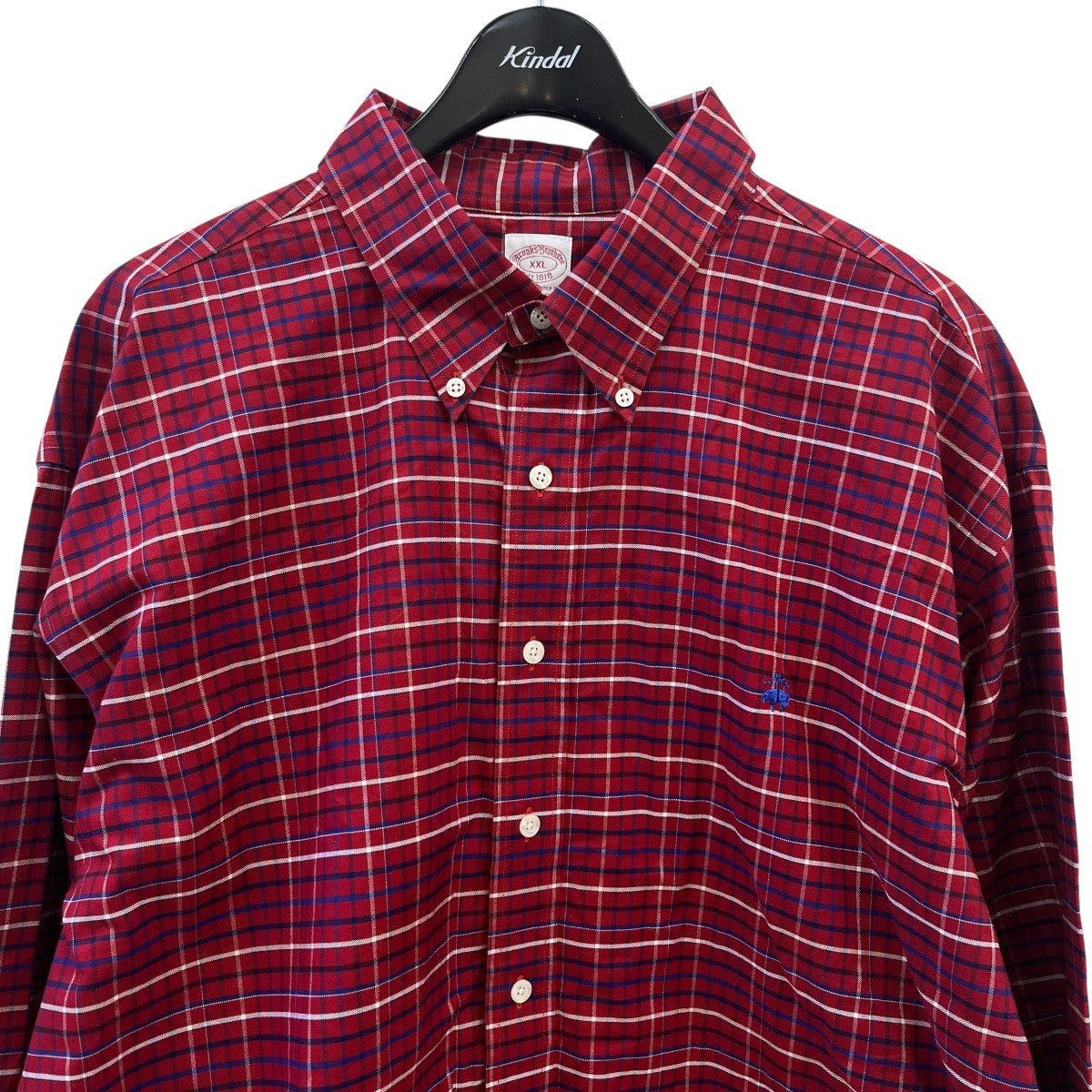 BROOKS BROTHERS チェックボタンダウンシャツ 古着・中古-3枚目のアイテム画像