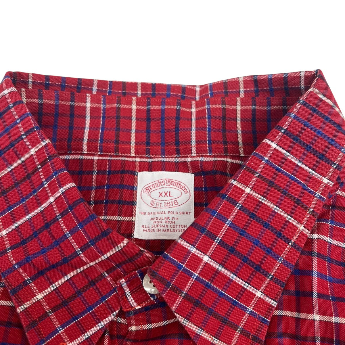 BROOKS BROTHERS チェックボタンダウンシャツ 古着・中古-5枚目のアイテム画像
