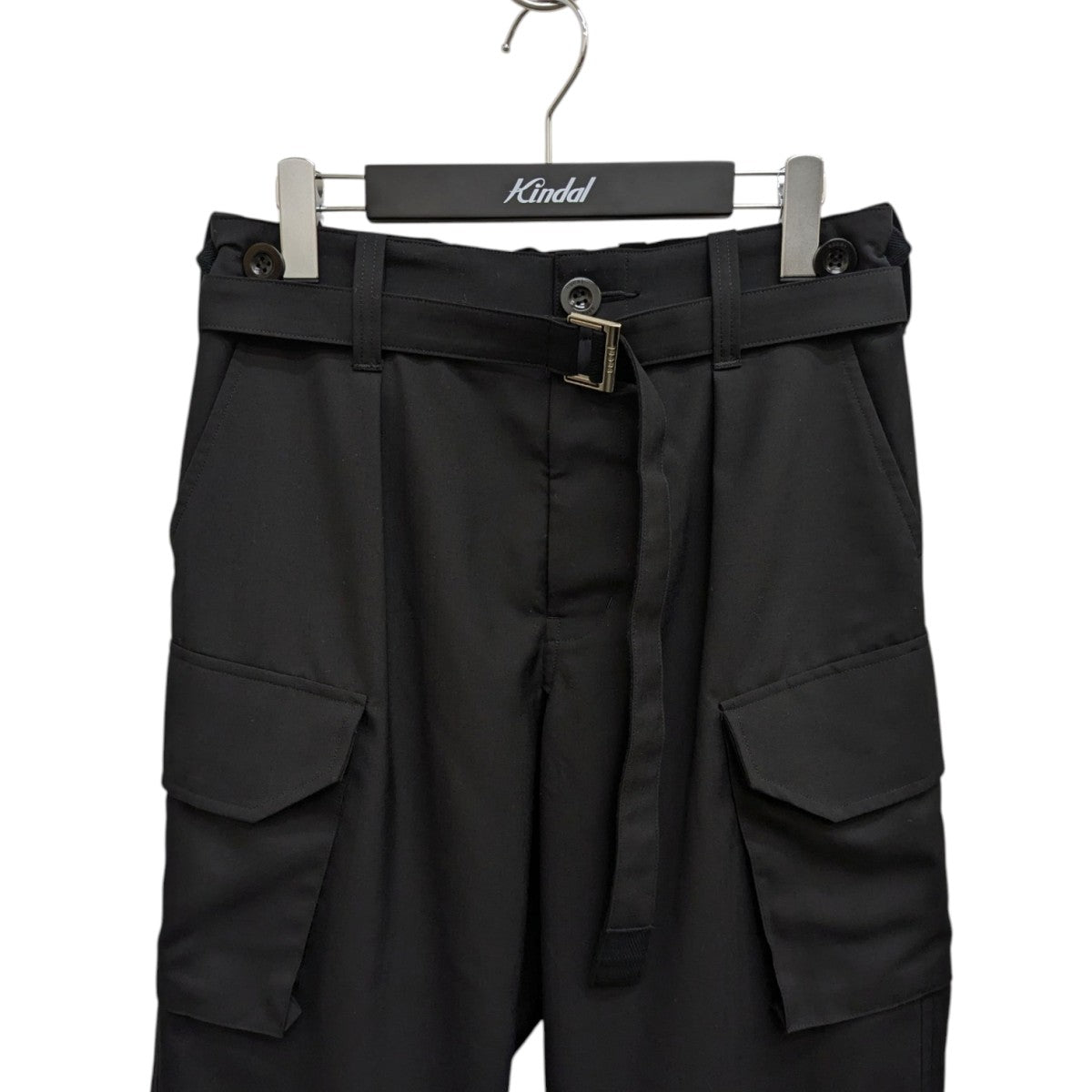 sacai 25SS ベルテッド ポリウール カーゴパンツ 25-03884M 古着・中古-3枚目のアイテム画像