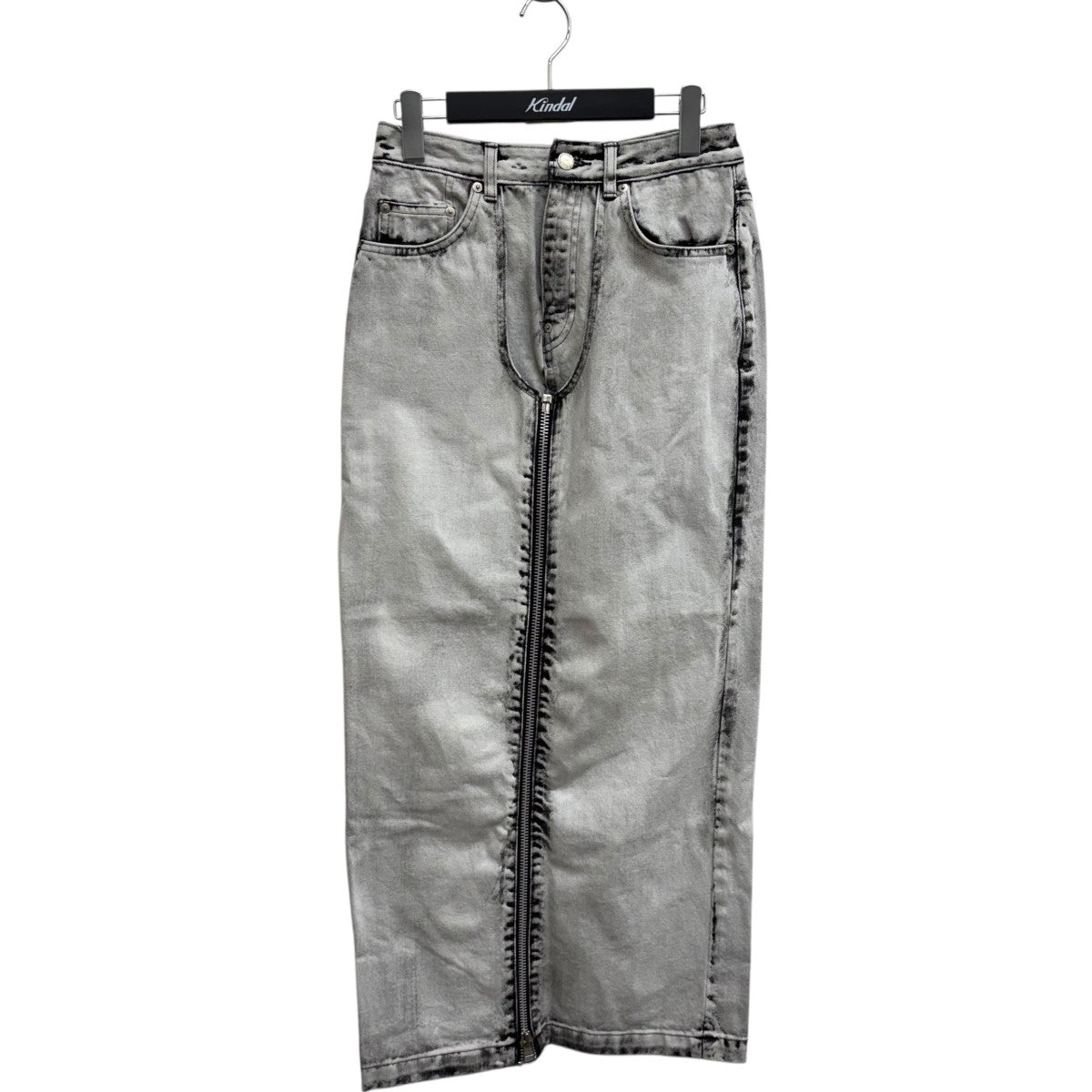 JOHN LAWRENCE SULLIVAN 24SSBleached denim zipped long skirtデニムスカート2C023-0624-31 古着・中古-1枚目のアイテム画像