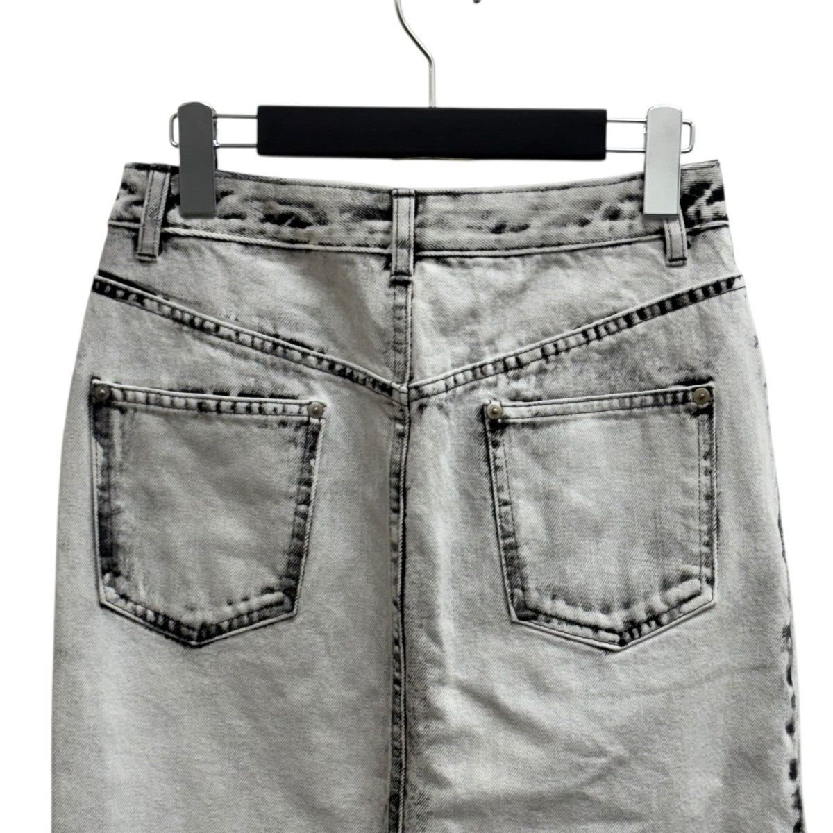JOHN LAWRENCE SULLIVAN 24SSBleached denim zipped long skirtデニムスカート2C023-0624-31 古着・中古-4枚目のアイテム画像
