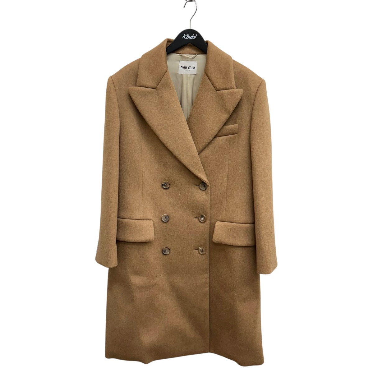 CAMEL HAIR DOUBLE-BREASTED COATロングコート