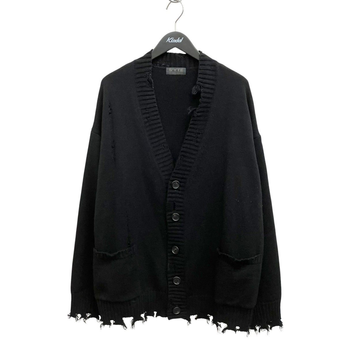 7G BULKY WOOL DAMAGE V-NECK CARDIGANカーディガンUM-K39-613