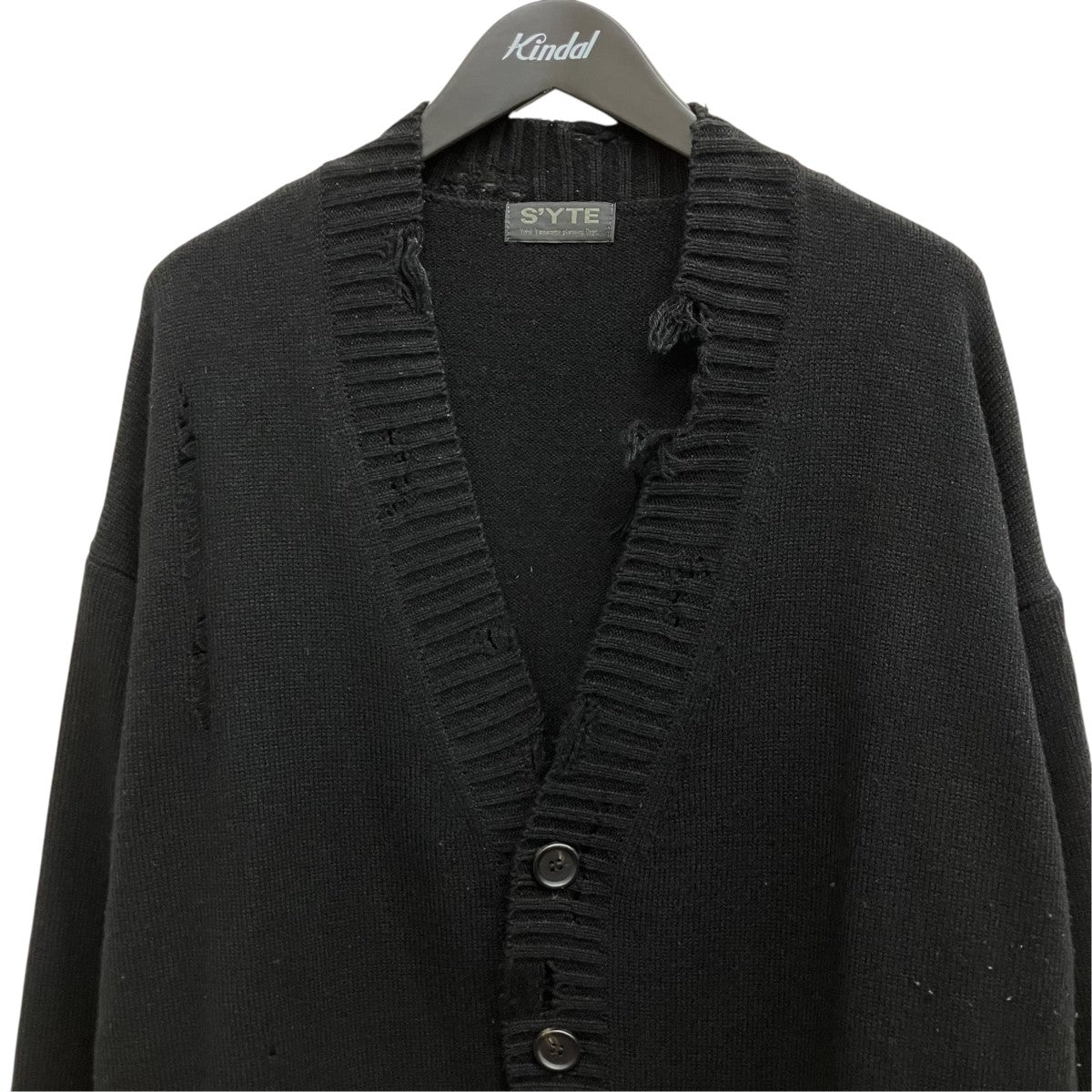 7G BULKY WOOL DAMAGE V-NECK CARDIGANカーディガンUM-K39-613