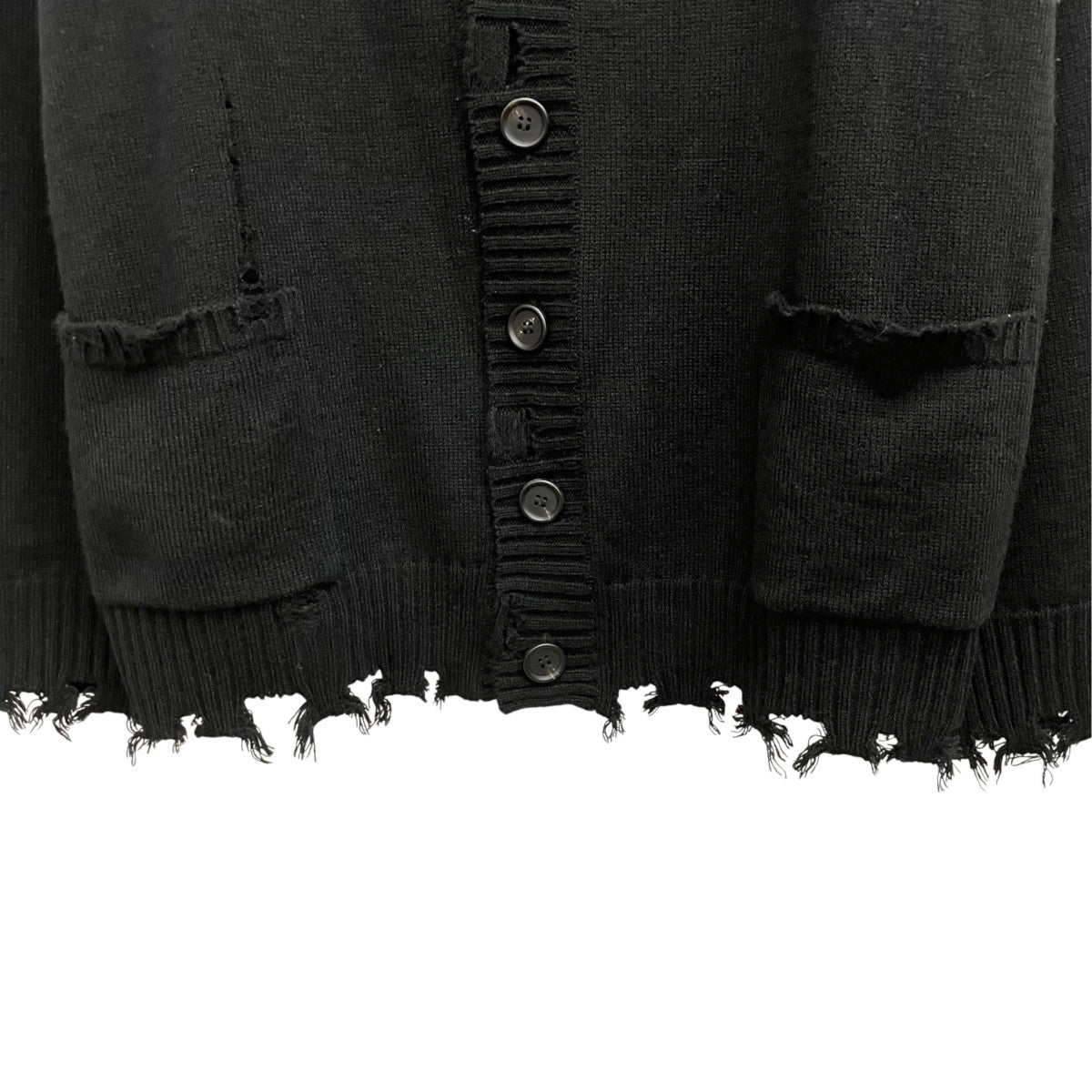 7G BULKY WOOL DAMAGE V-NECK CARDIGANカーディガンUM-K39-613