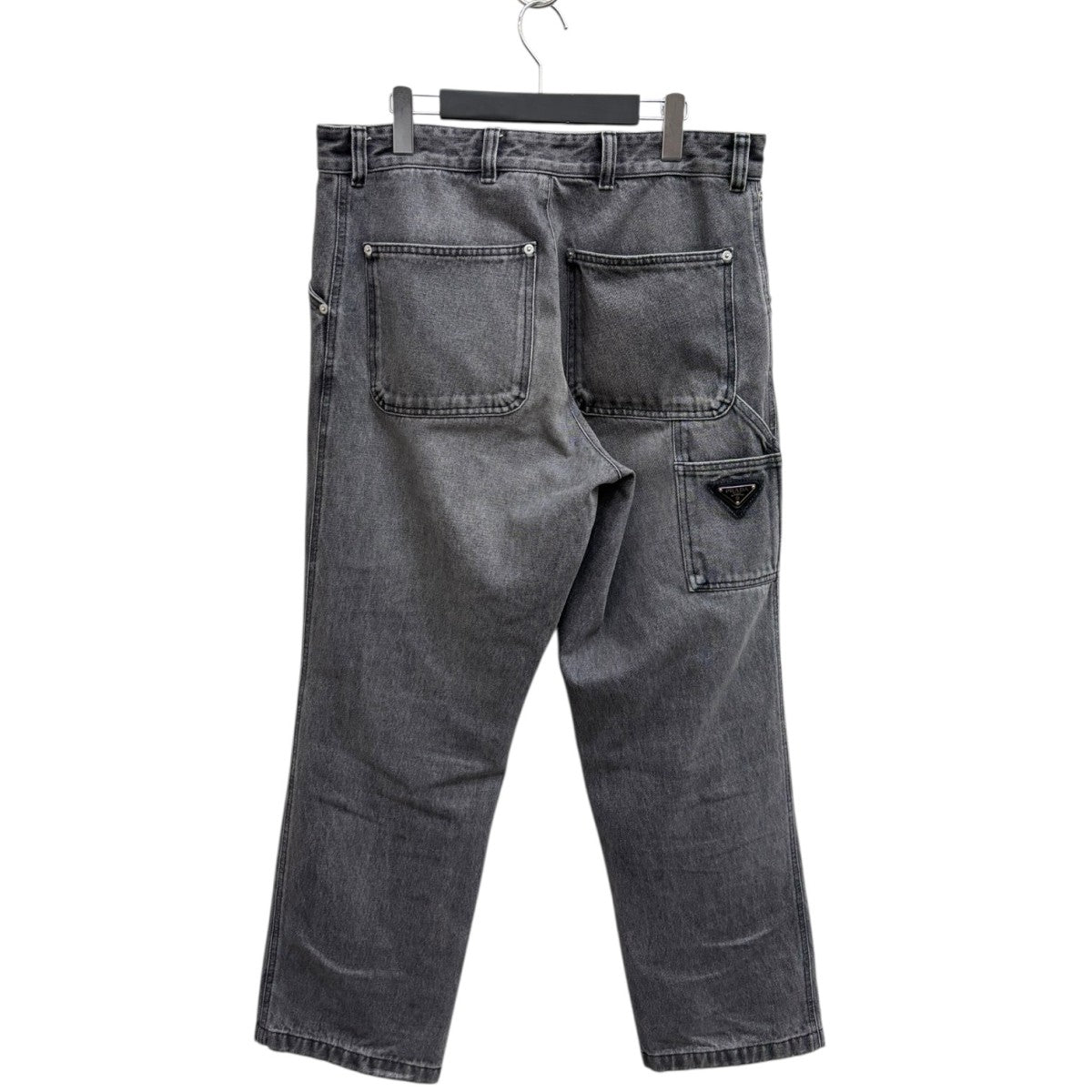 PRADA ロゴプレート リラックスフィットデニムパンツGEP362 S232 13B4 古着・中古-2枚目のアイテム画像